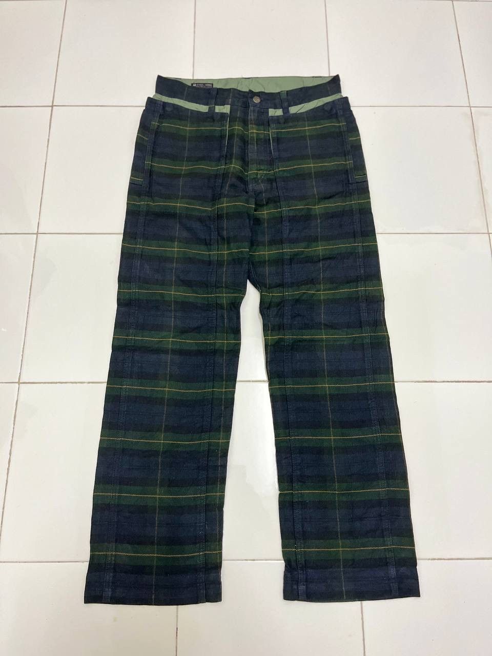 Final Home Final Home Issey Miyake Double Waisted Checkered Pants Size US 32 / EU 48 - 4 Thumbnail