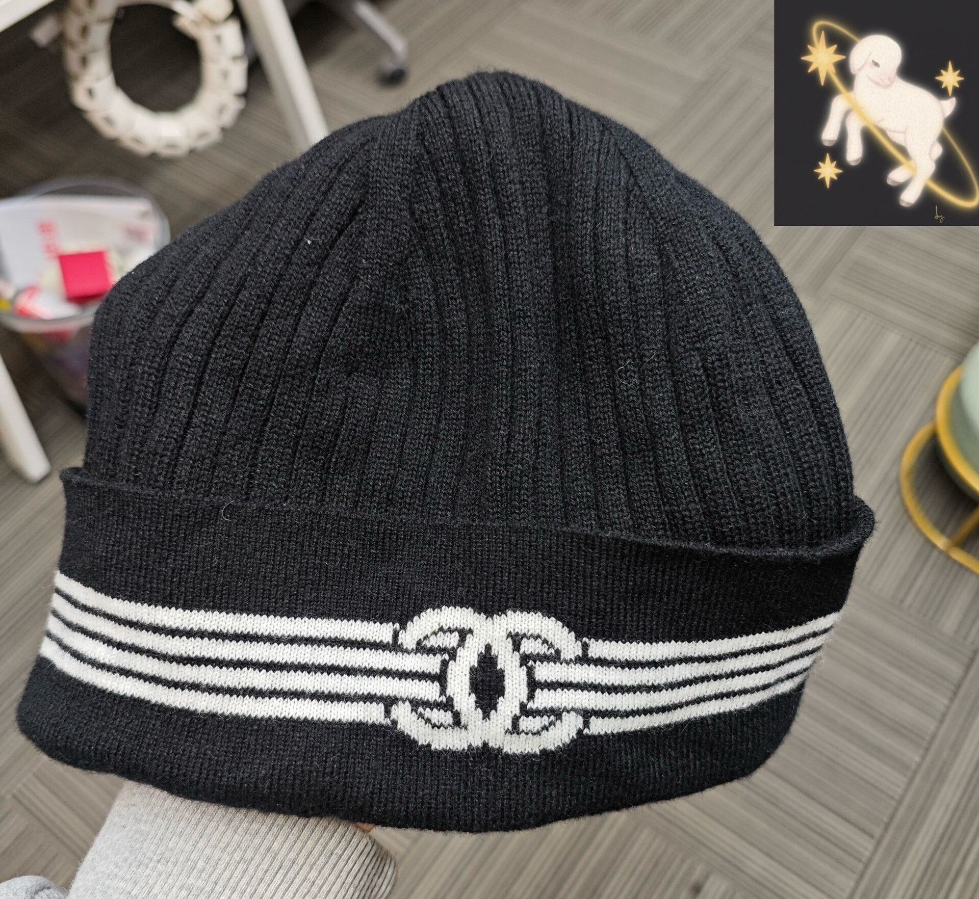 Chanel Chanel Black Hat S Men Size ONE SIZE - 1 Thumbnail