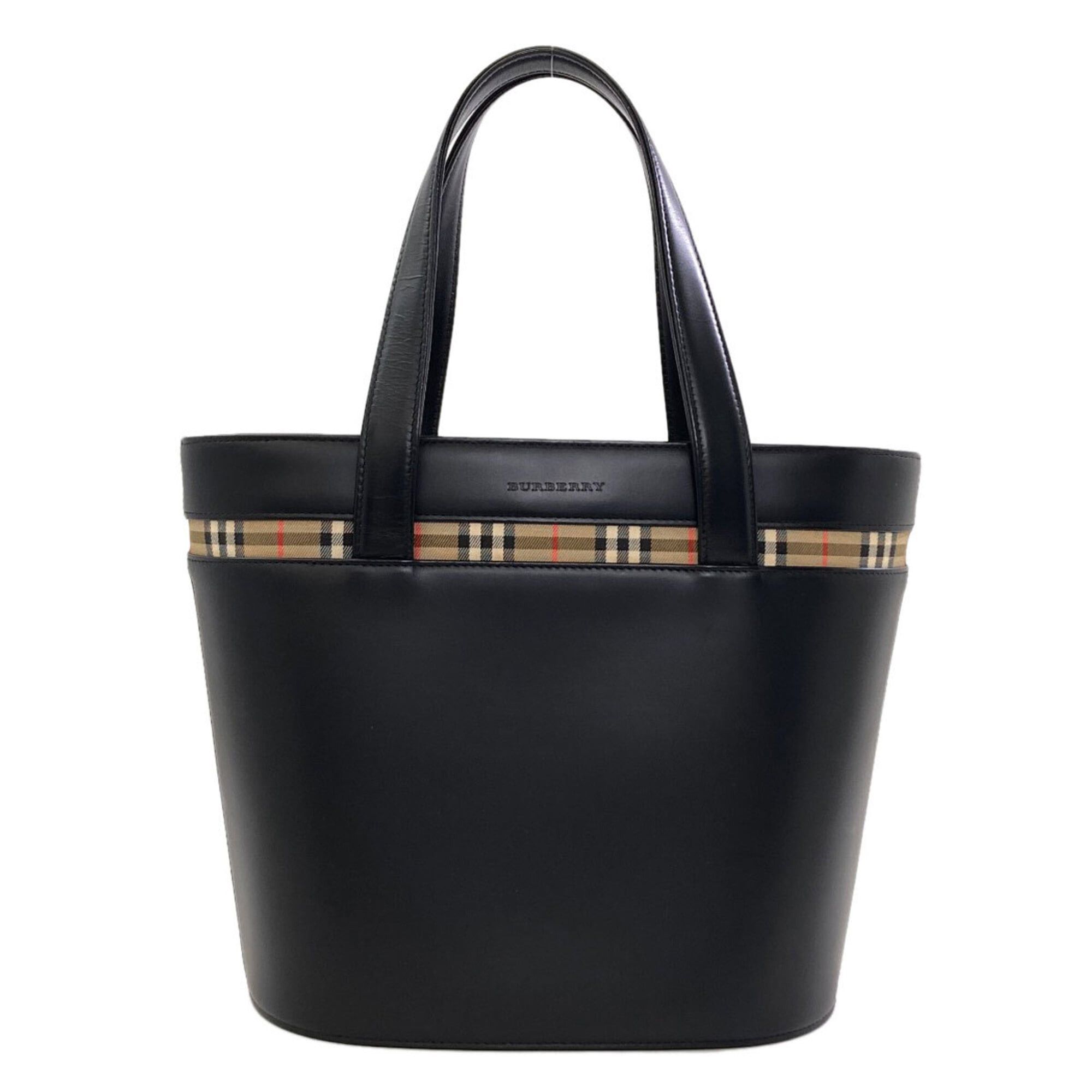 Burberry Burberry Check Leather Handbag for Women BURBERRY Size ONE SIZE - 1 Thumbnail