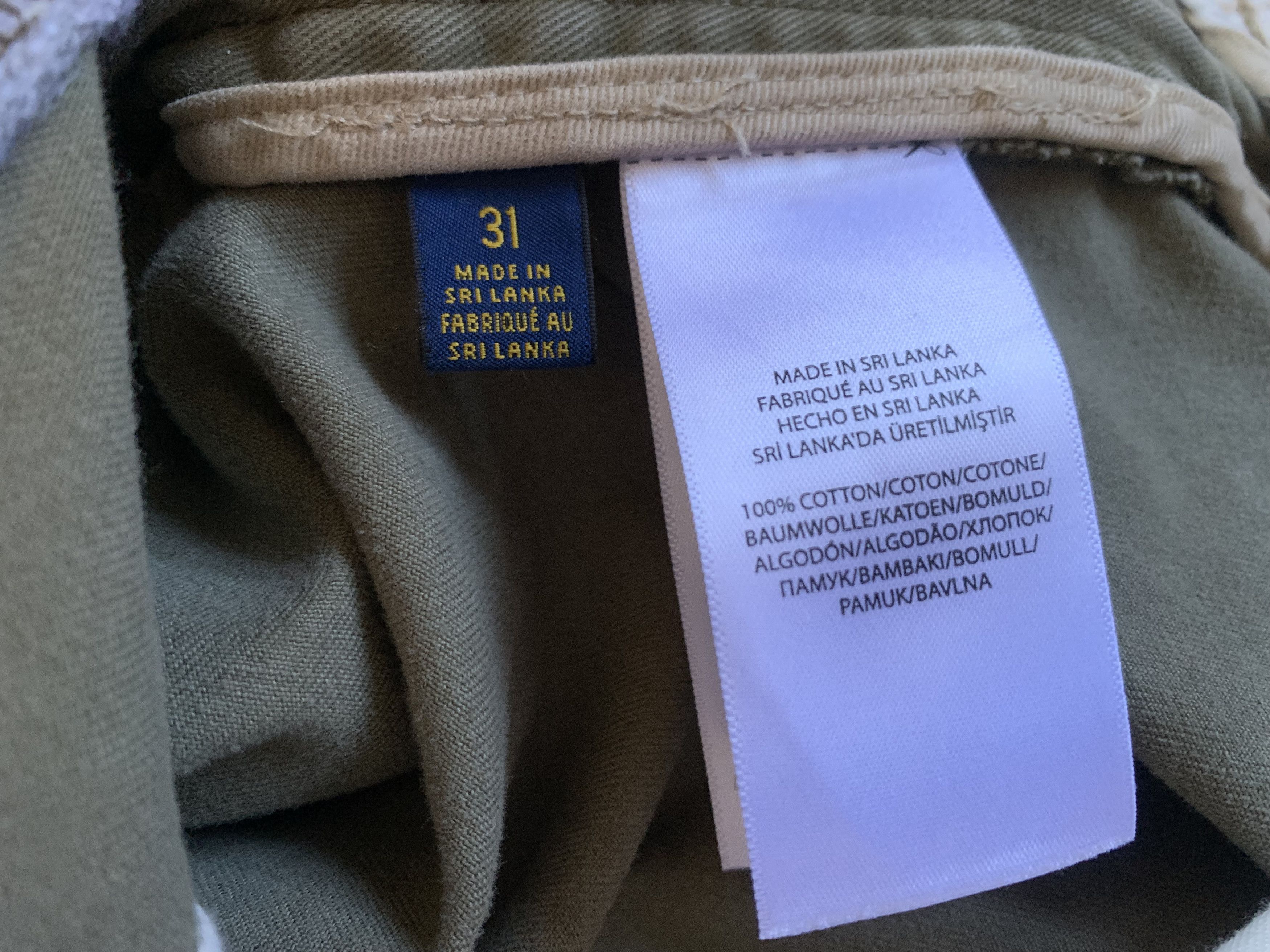 Polo Ralph Lauren Mens Polo Ralph Lauren Vintage Y2K Military Cargo Shorts Size US 31 - 7 Thumbnail