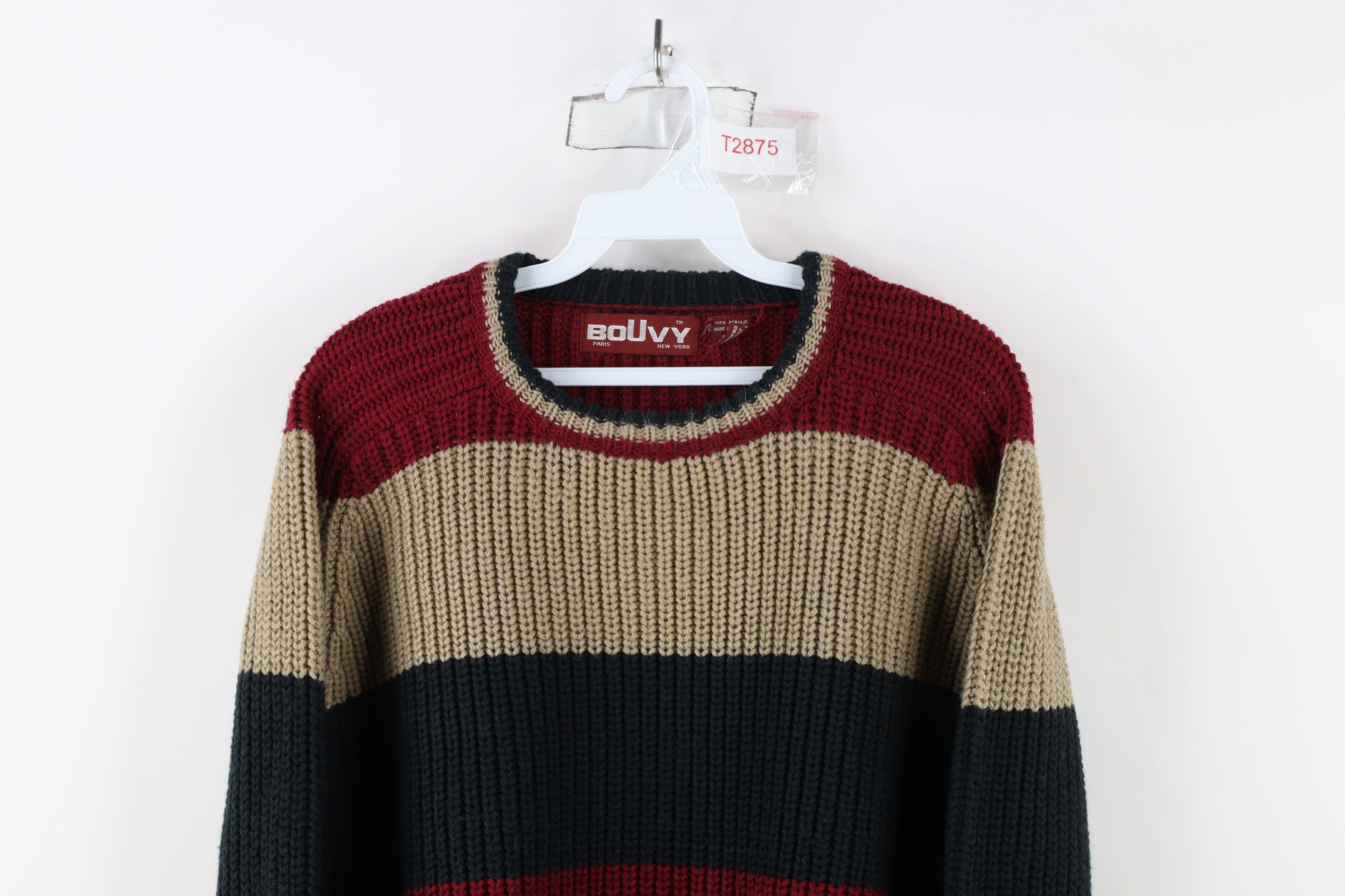 Vintage Vintage 90s Streetwear Block Chunky Ribbed Knit Sweater Size XL / US 12-14 / IT 48-50 - 2 Thumbnail