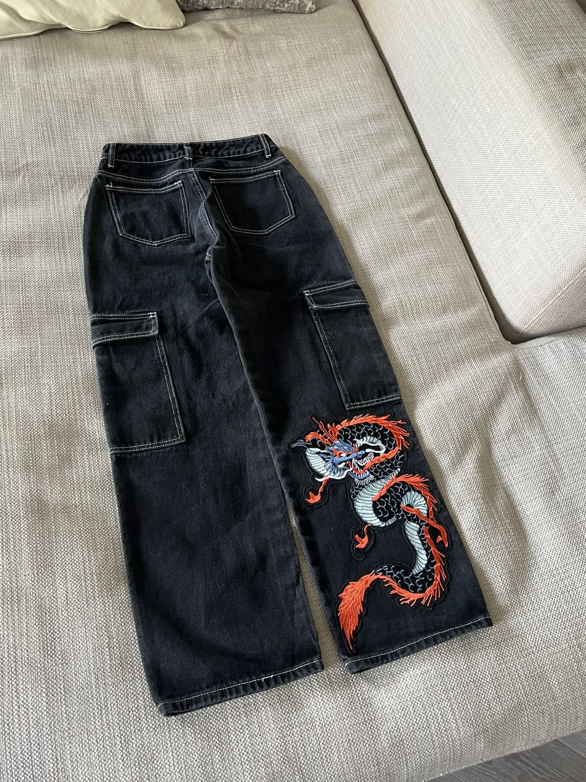 Japanese Brand × Vintage Vintage 💥 Jeans Dragon Pants style Ed Hardy Y2K Size US 26 / EU 42 - 4 Thumbnail