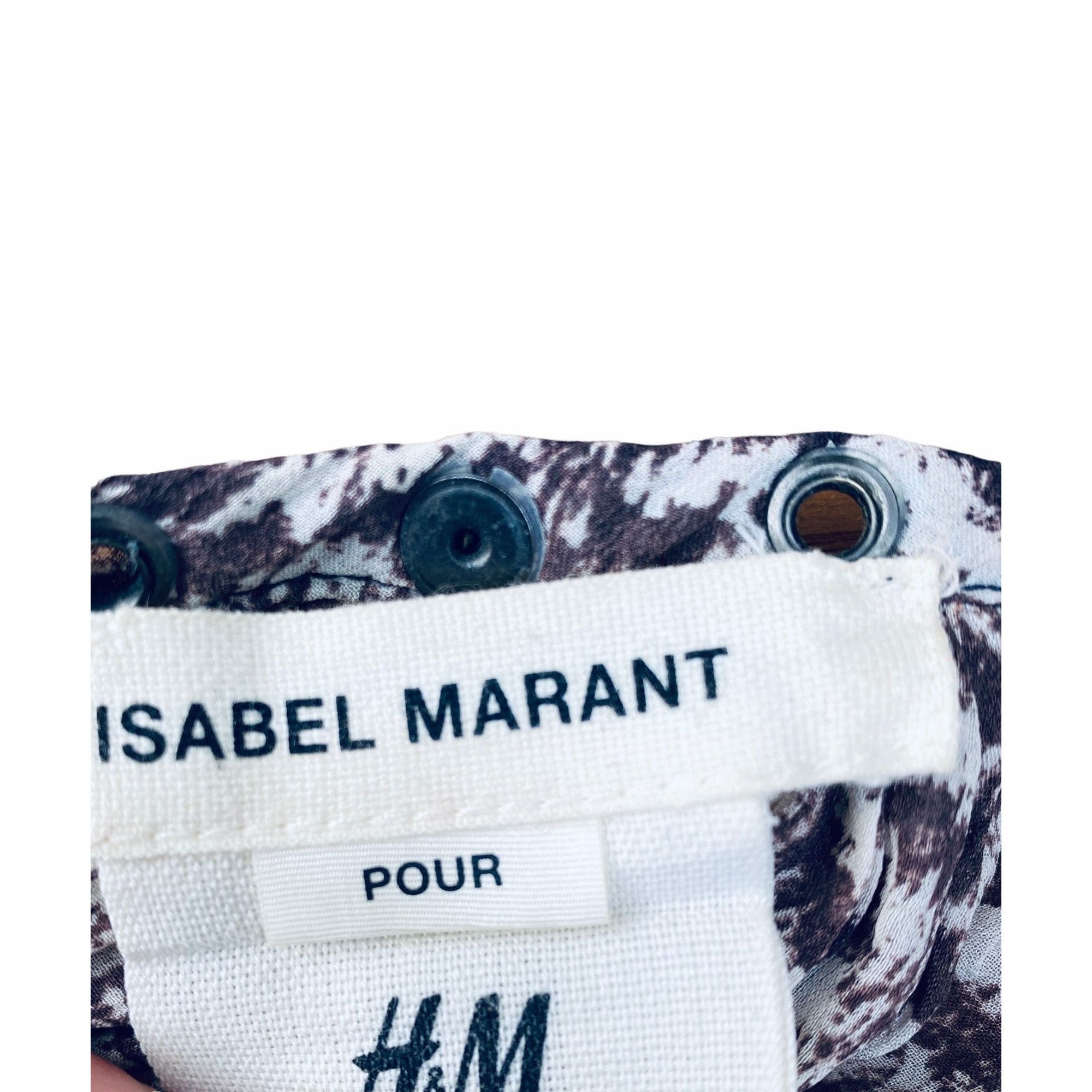 H&M × Isabel Marant Grey Silk Blouse / Top Size XS / US 0-2 / IT 36-38 - 4 Thumbnail