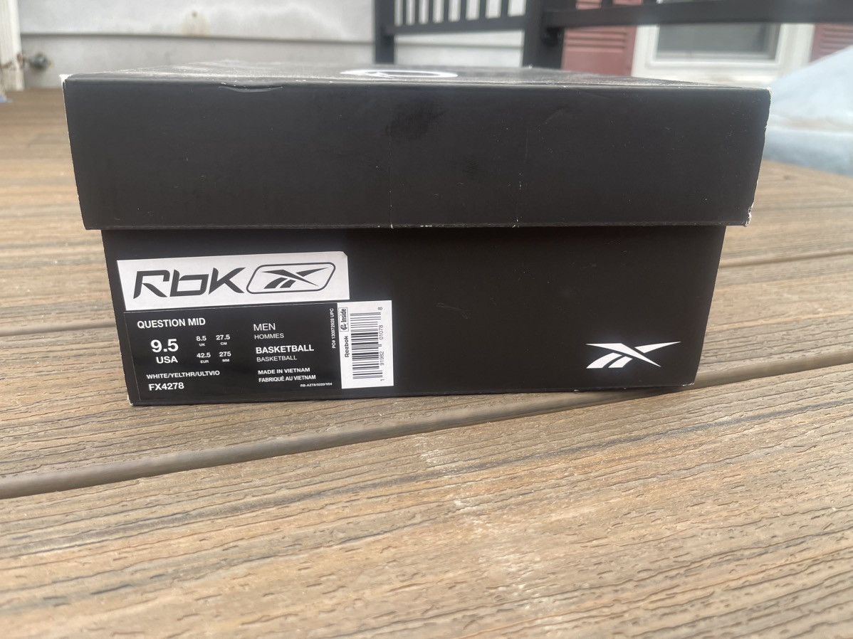 Reebok Reebok Question Yellow Toe Sz 9.5 Size US 9.5 / EU 42-43 - 7 Thumbnail