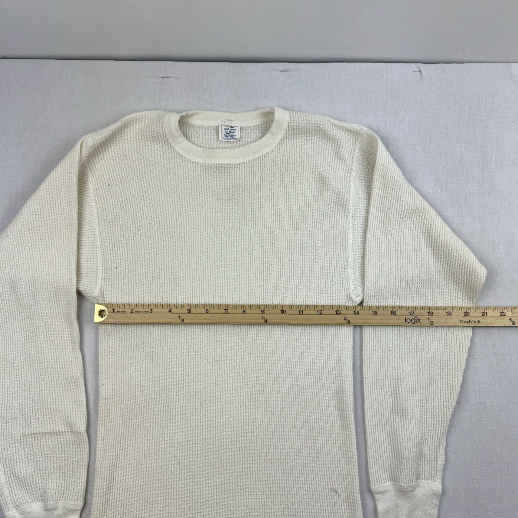 Vintage VINTAGE J.E. Morgan Thermal Undershirt T-Shirt Men XL White 60s 70s Grunge Stain Rockabilly Shirt Mens XL White Thermal Size US XL / EU 56 / 4 - 7 Thumbnail