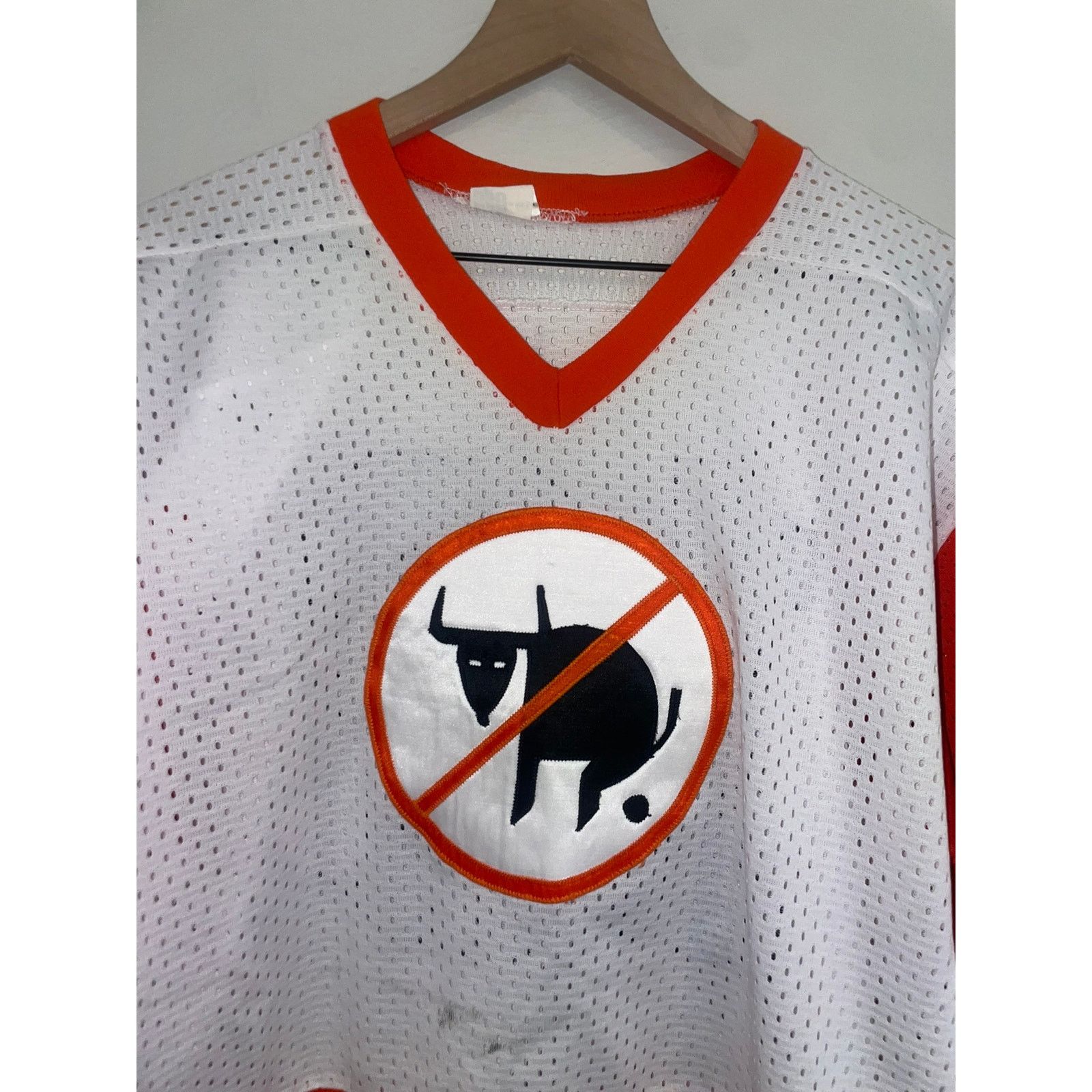 Vintage Vintage Hockey Jersey Opti No Bull #18 White Stained LS VTG Size US L / EU 52-54 / 3 - 2 Thumbnail