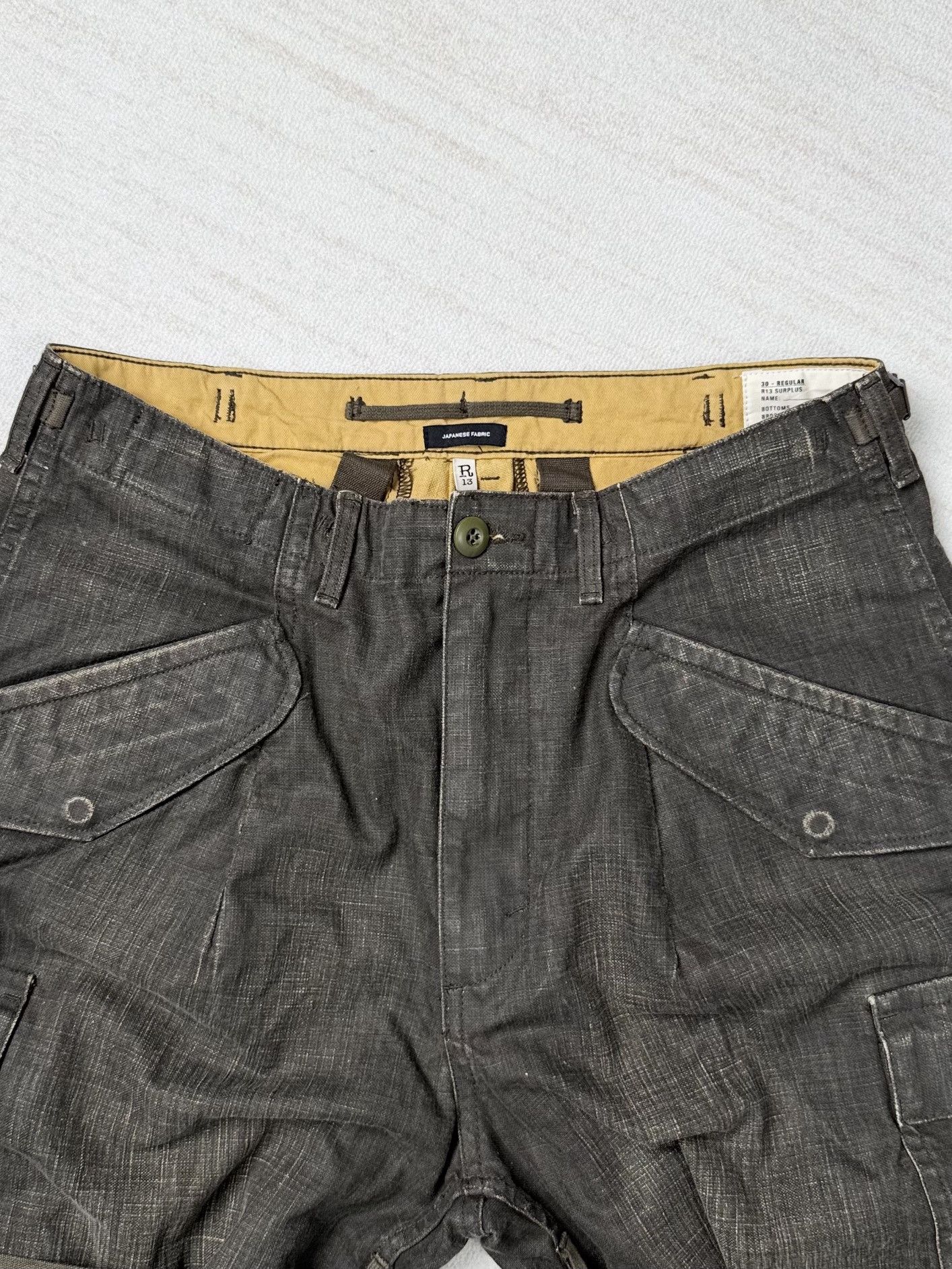 R13 UNWORN* R13 MARK MILITARY CARGO PANTS - BLACK CANVAS Size US 30 / EU 46 - 3 Thumbnail