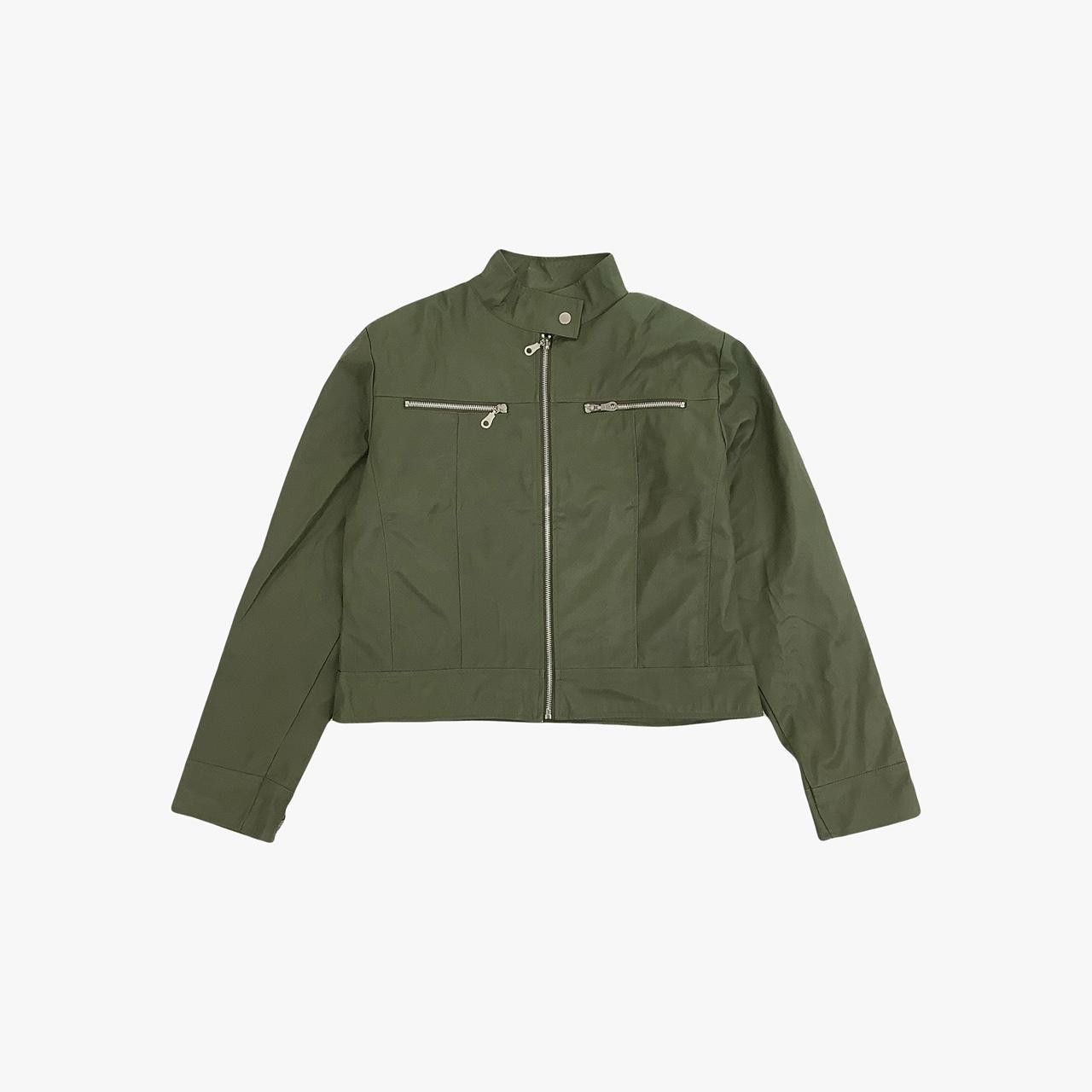 Vintage Green Moto Jacket Size L / US 10 / IT 46 - 1 Thumbnail