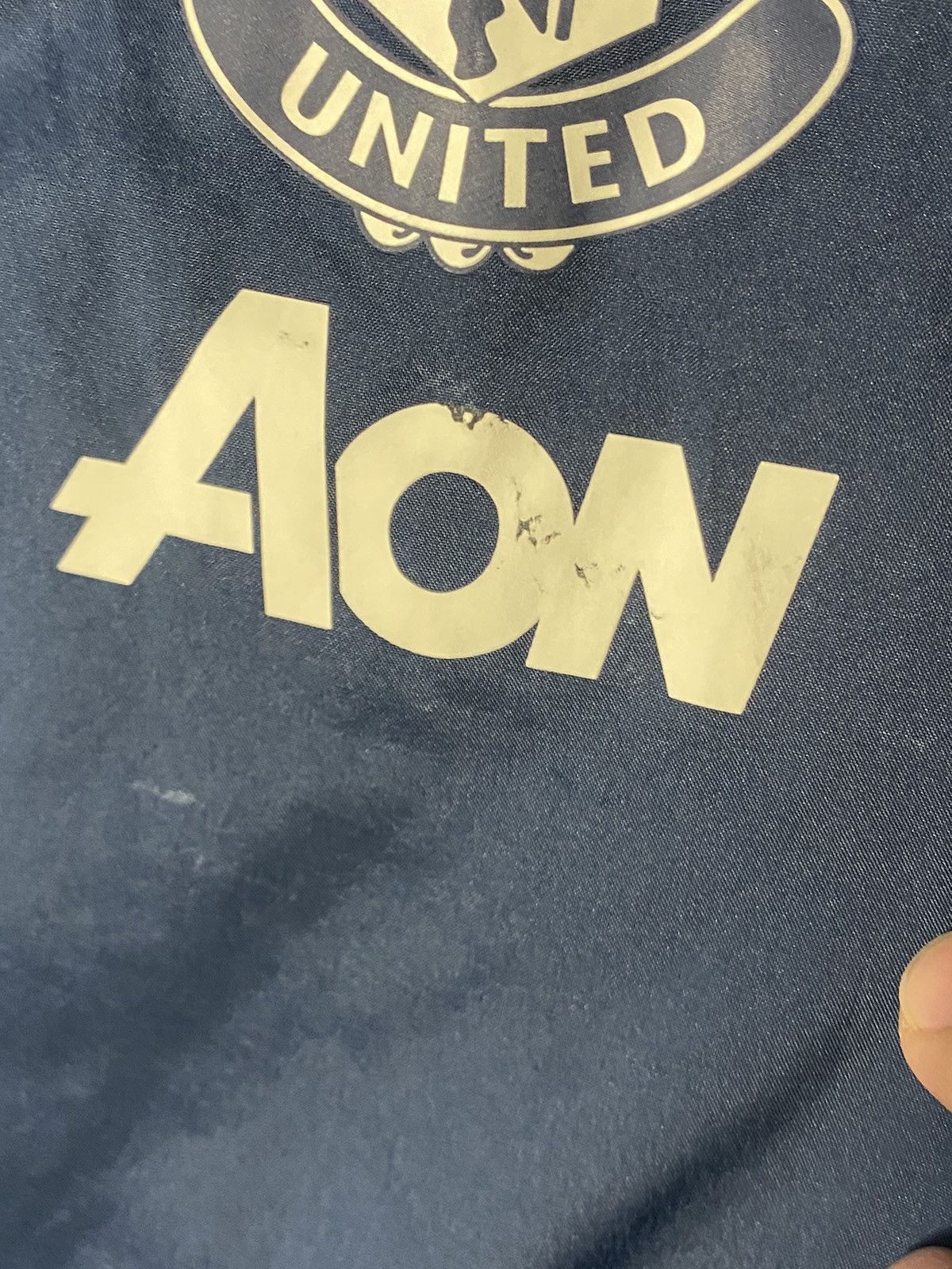 Adidas Vintage Manchester United Adidas Jacket Football Zip AON Size US L / EU 52-54 / 3 - 6 Thumbnail