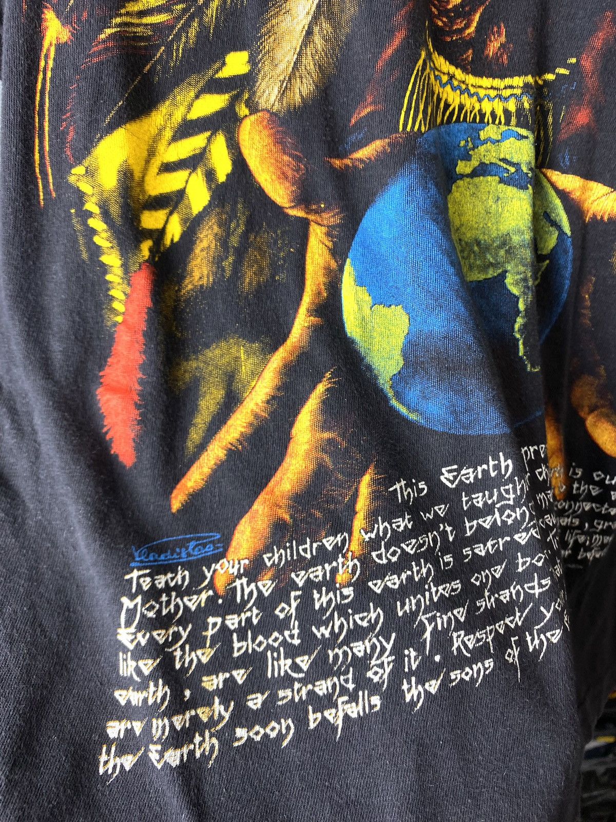 Other 💥Rare! 80-90’s Vintage Indian Spirit Boxy T Shirt 3d Emblem Size US XL / EU 56 / 4 - 5 Thumbnail