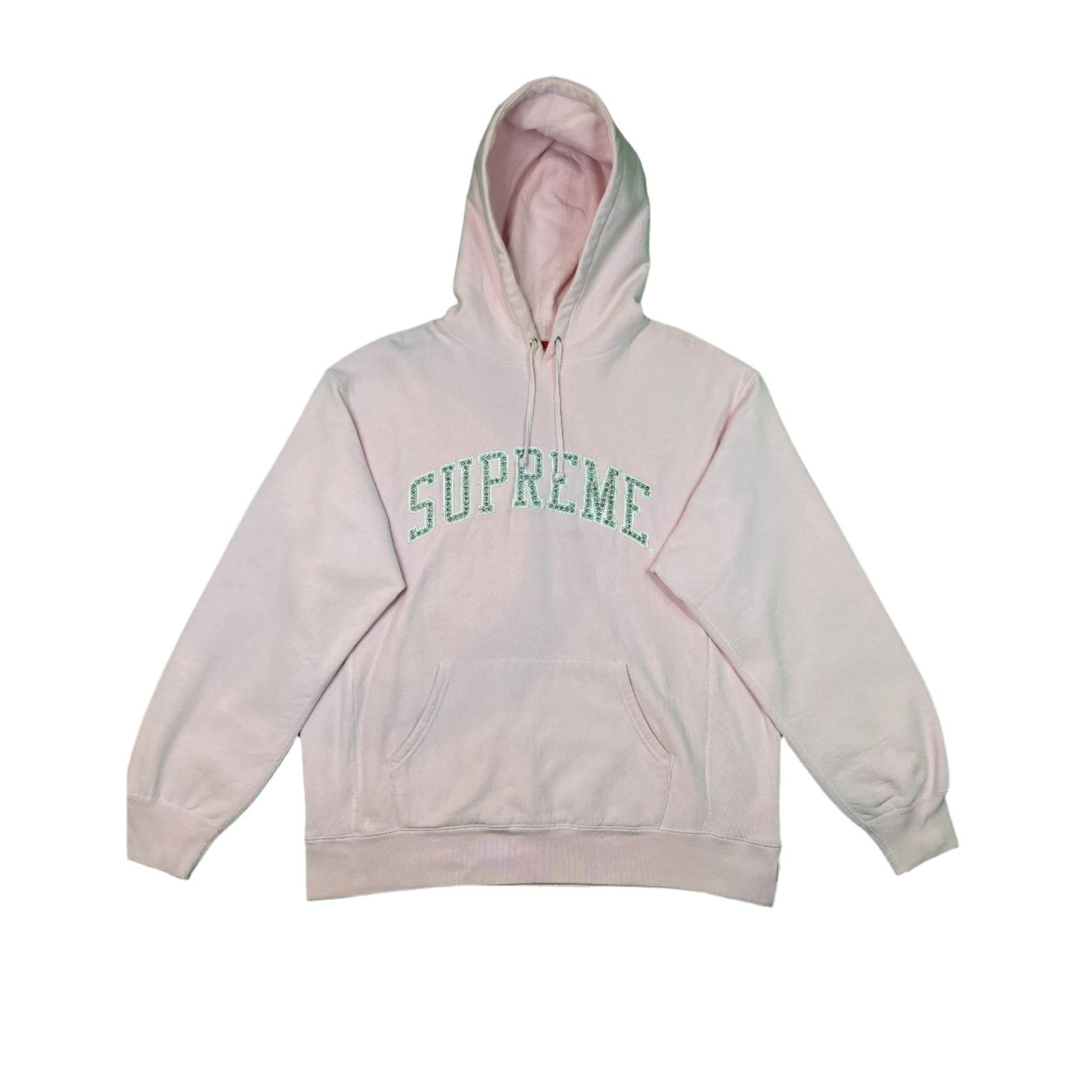 Supreme Supreme Studded Arc Logo Pink Pullover Hoodie Size US L / EU 52-54 / 3 - 1 Thumbnail