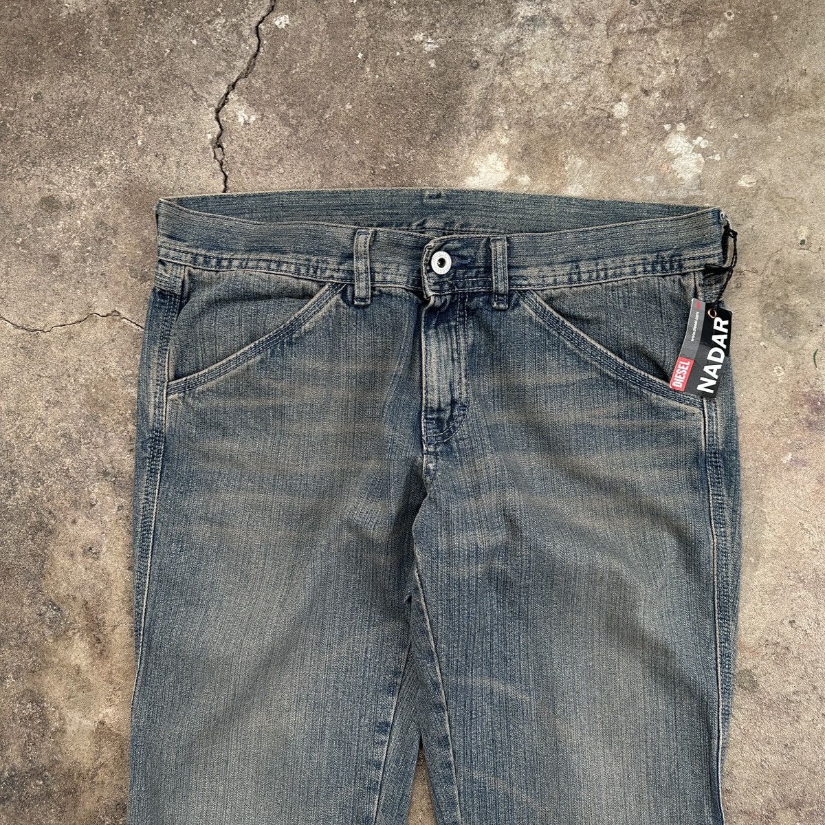 Diesel × Vintage Vintage Y2K Diesel Nadar Low Rise Flared Denim Size 29" - 4 Thumbnail