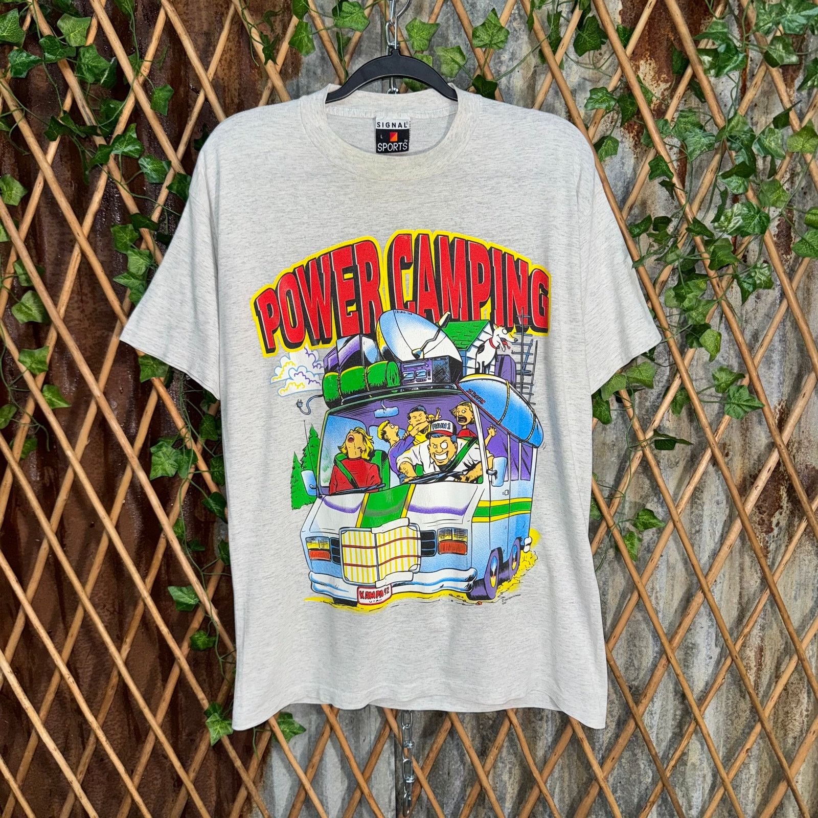 Vintage Vintage Y2K power camping RV caricature 1990s scene t-shirt Size US L / EU 52-54 / 3 - 1 Thumbnail