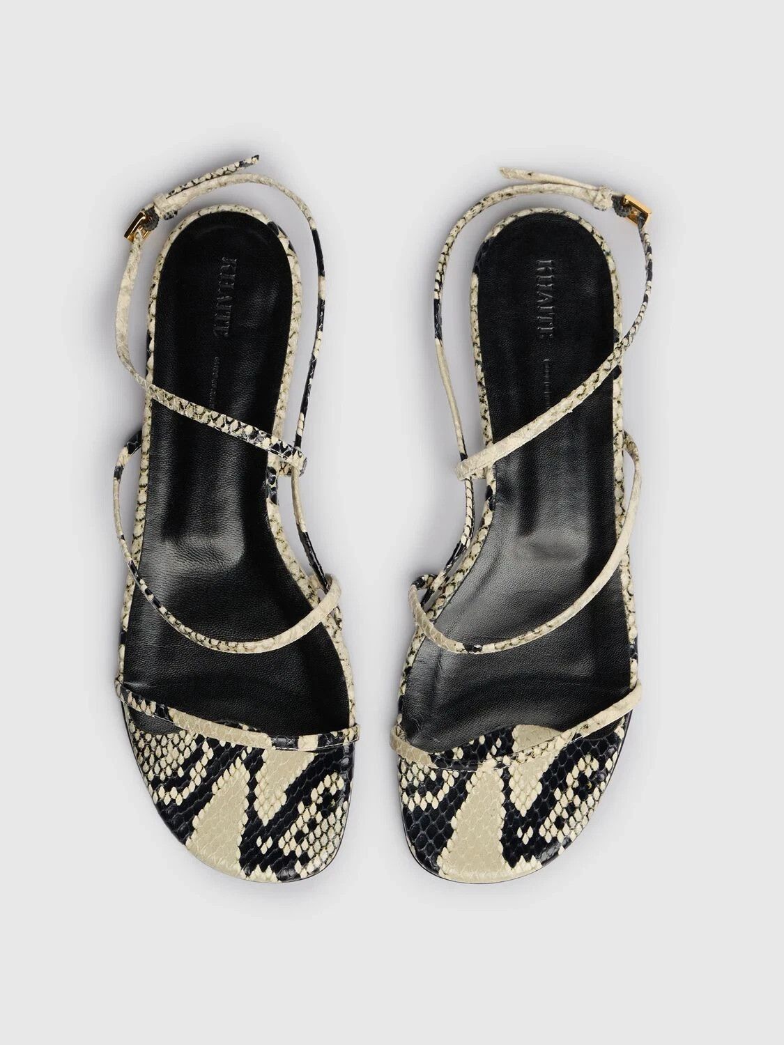 KHAITE KHAITE Loop Embossed Leather Flat Sandals New/Auth Size US 8.5 / IT 38.5 - 2 Thumbnail