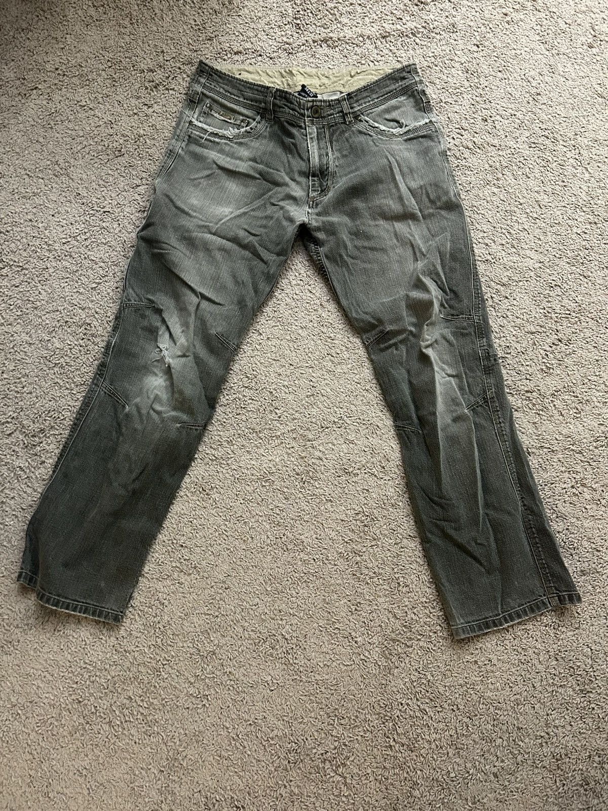 Kuhl Kuhl Riot Mens Green Vintage Distressed Straight Jeans Size US 34 / EU 50 - 1 Thumbnail