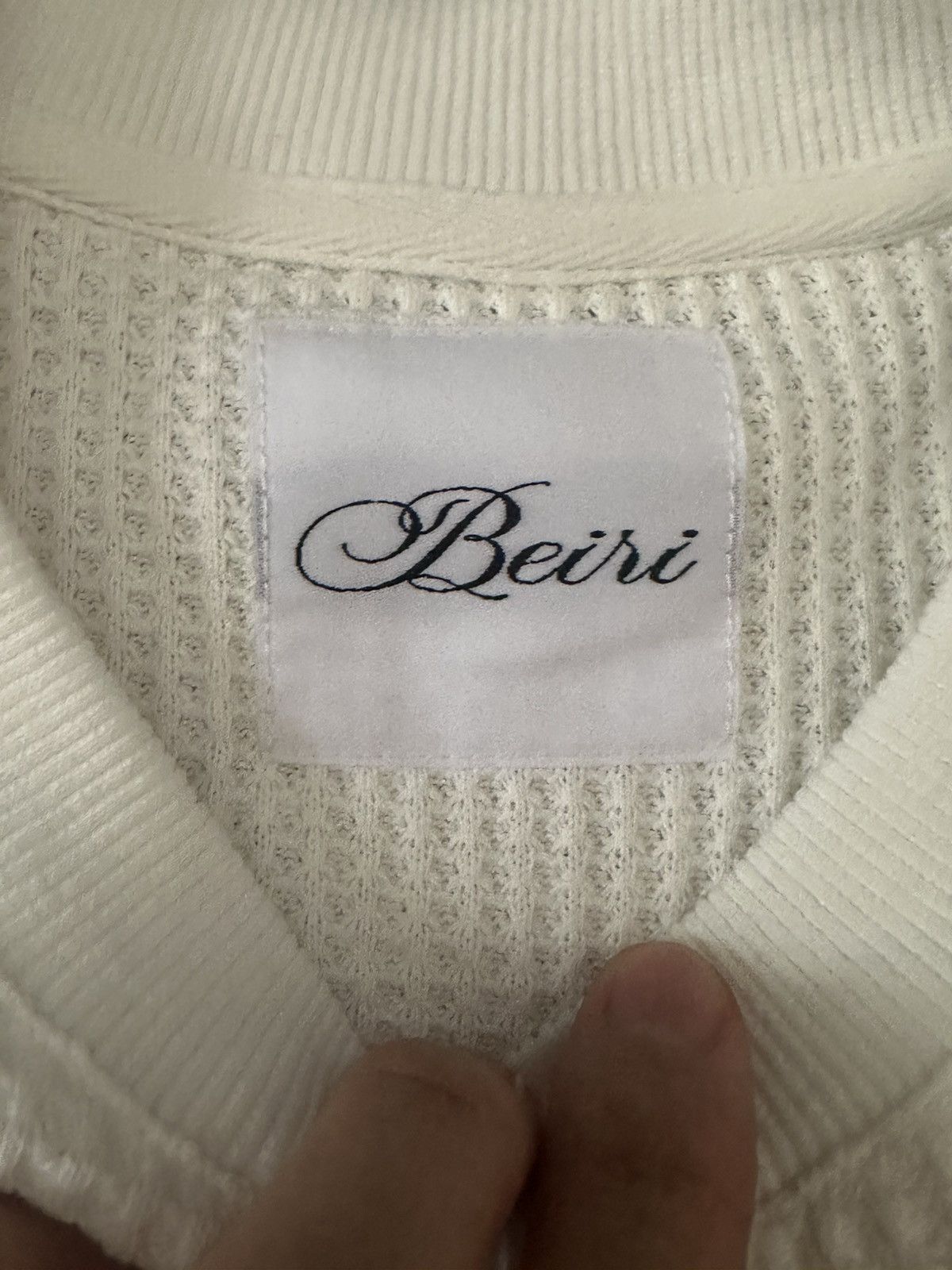 Other Beiri Gallery White/Burgundy Two Tone waffle knit Size US M / EU 48-50 / 2 - 3 Thumbnail