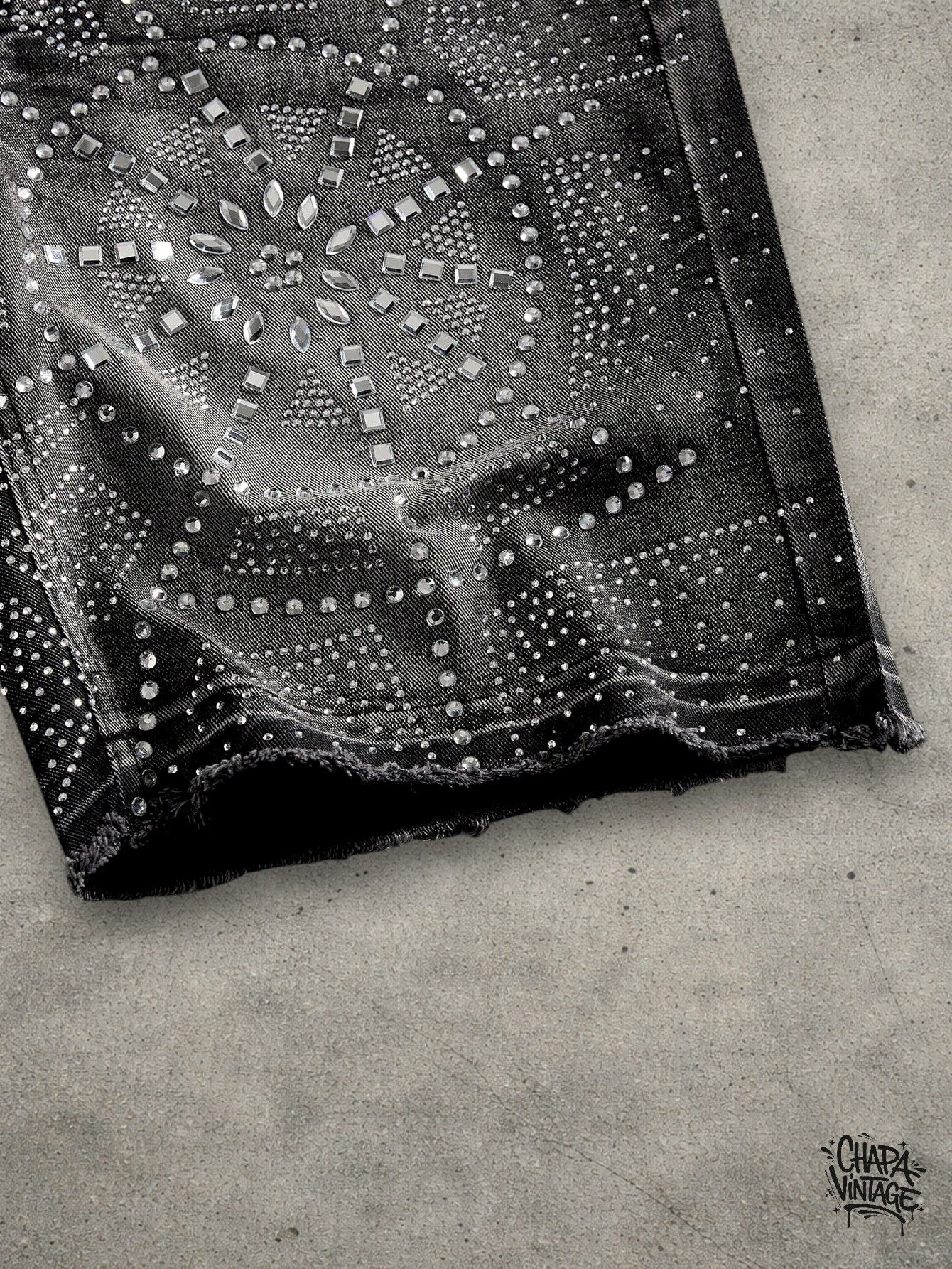 Vintage Dark gray diamonds shorts Size US 32 / EU 48 - 4 Thumbnail