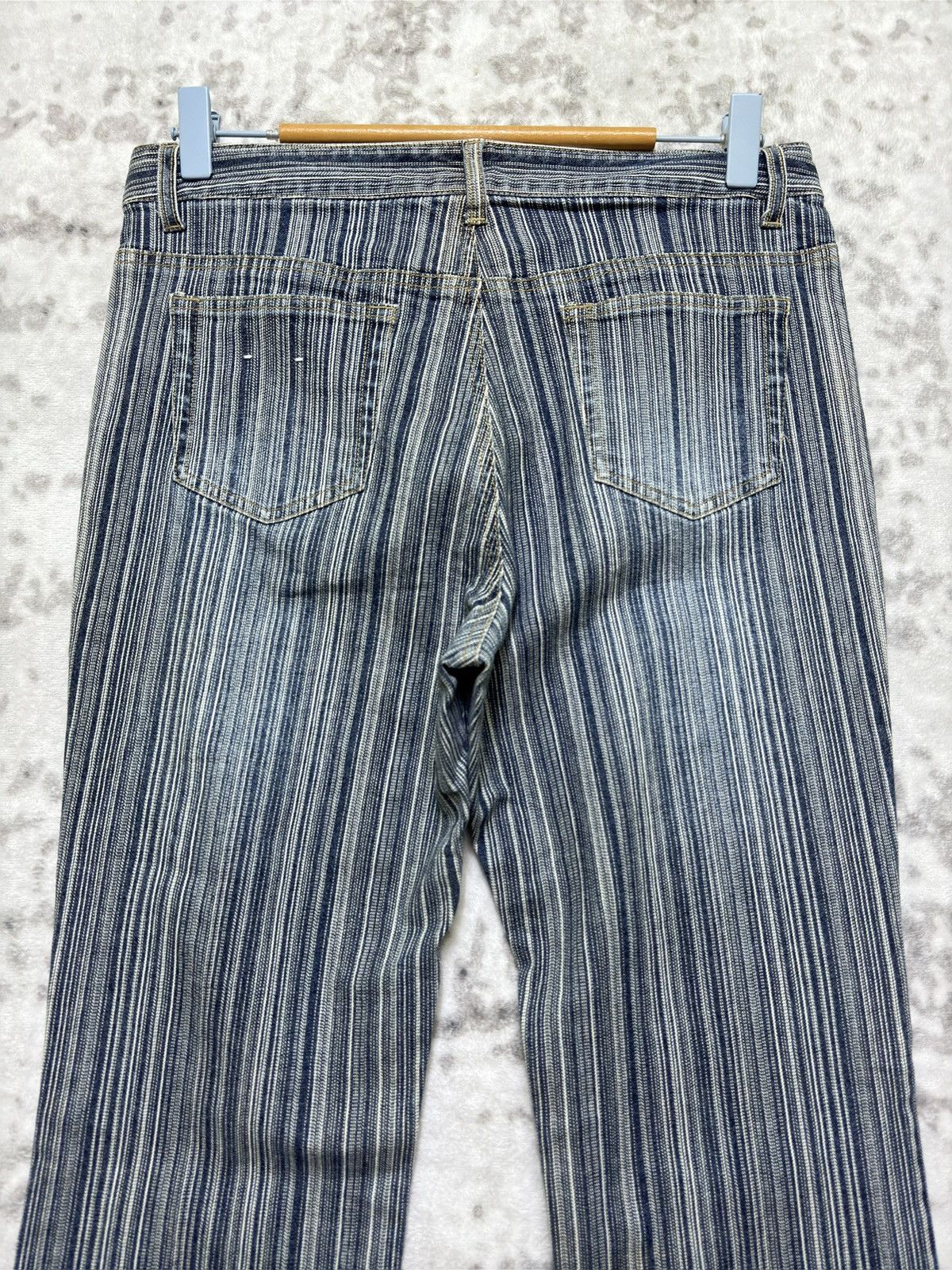 Japanese Brand Japanese Oririn Hickory Stripe Bootcut Archive Denim Jeans Size US 29 - 8 Thumbnail