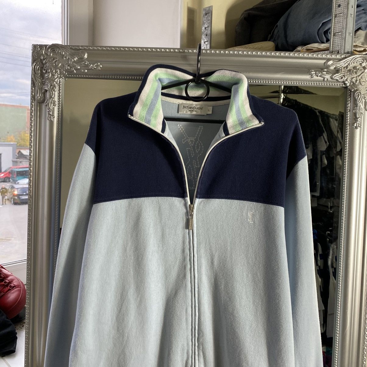 Yves Saint Laurent Vintage YvesSaintLaurent Big Logo YSL Zip Up Longsleeve Size US L / EU 52-54 / 3 - 4 Thumbnail