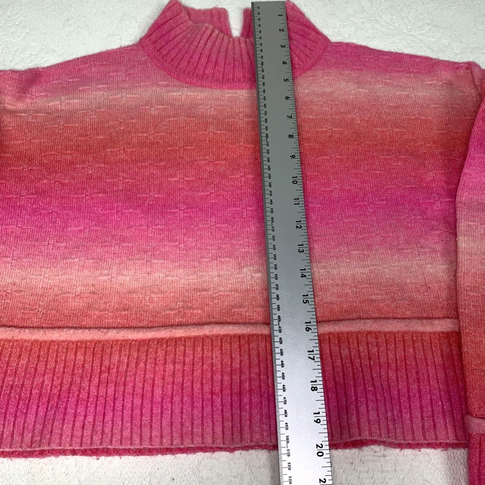 Anthropologie Anthropologie Pilcro Sweater S Pink Mock Neck Cropped Boho Hippie Gradient Ombre Womens Size S / US 4 / IT 40 - 5 Thumbnail