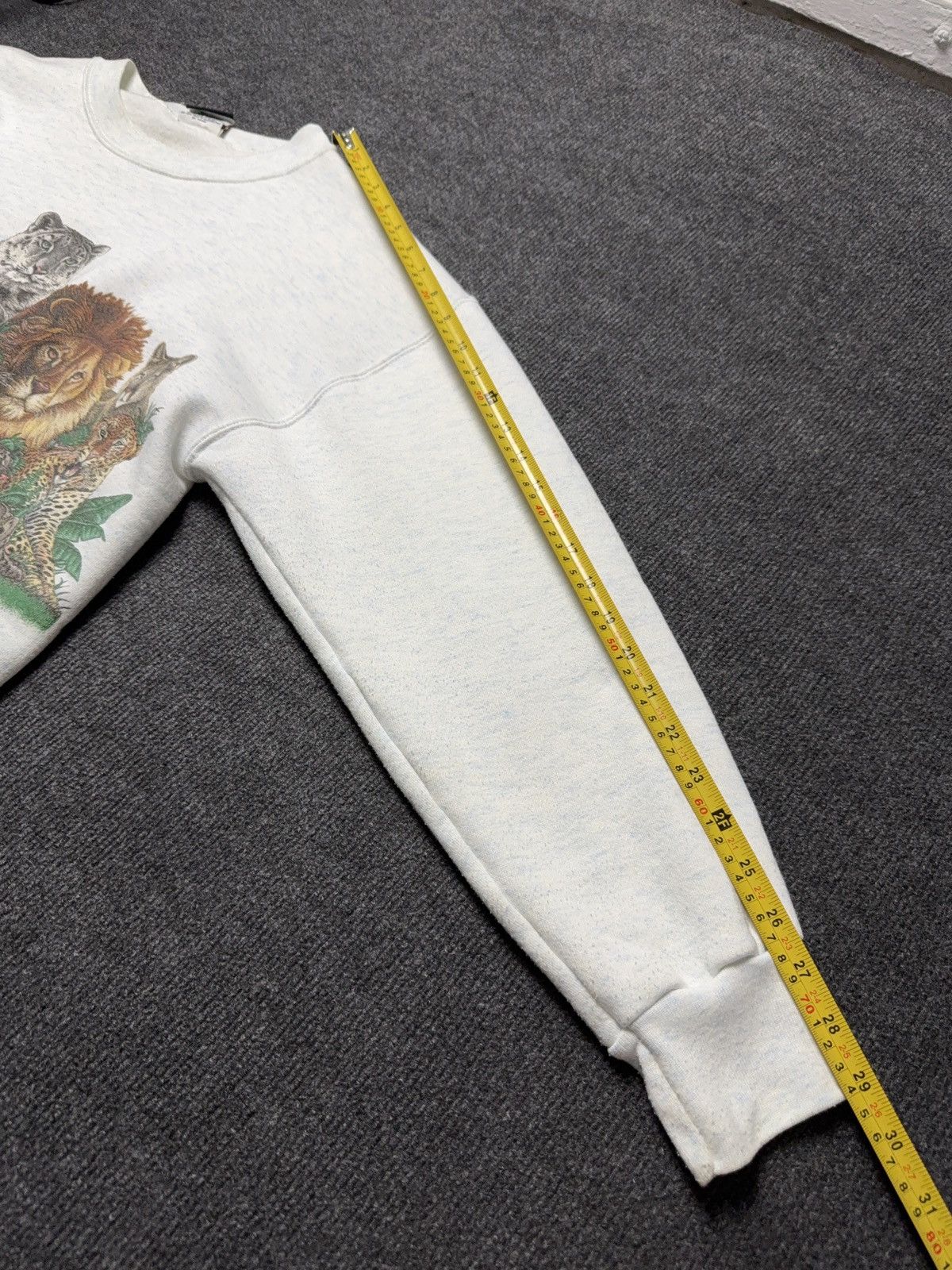 Habitat Vintage 1994 Wildlife Cat Front & Back Print Sweatshirt USA Size US L / EU 52-54 / 3 - 19 Thumbnail