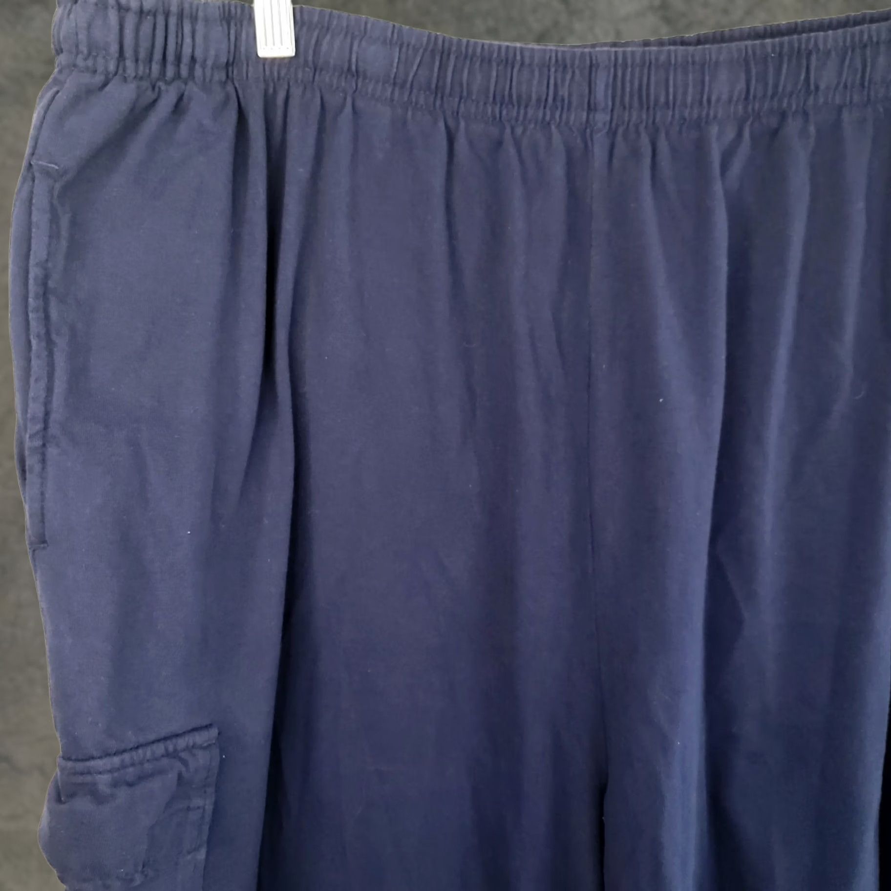 Vintage VINTAGE King Size 3XLT Big & Tall Men's Shorts Blue Drawstring Pocketed 13" Inseam Cotton Polyester Size US 39 - 1 Thumbnail