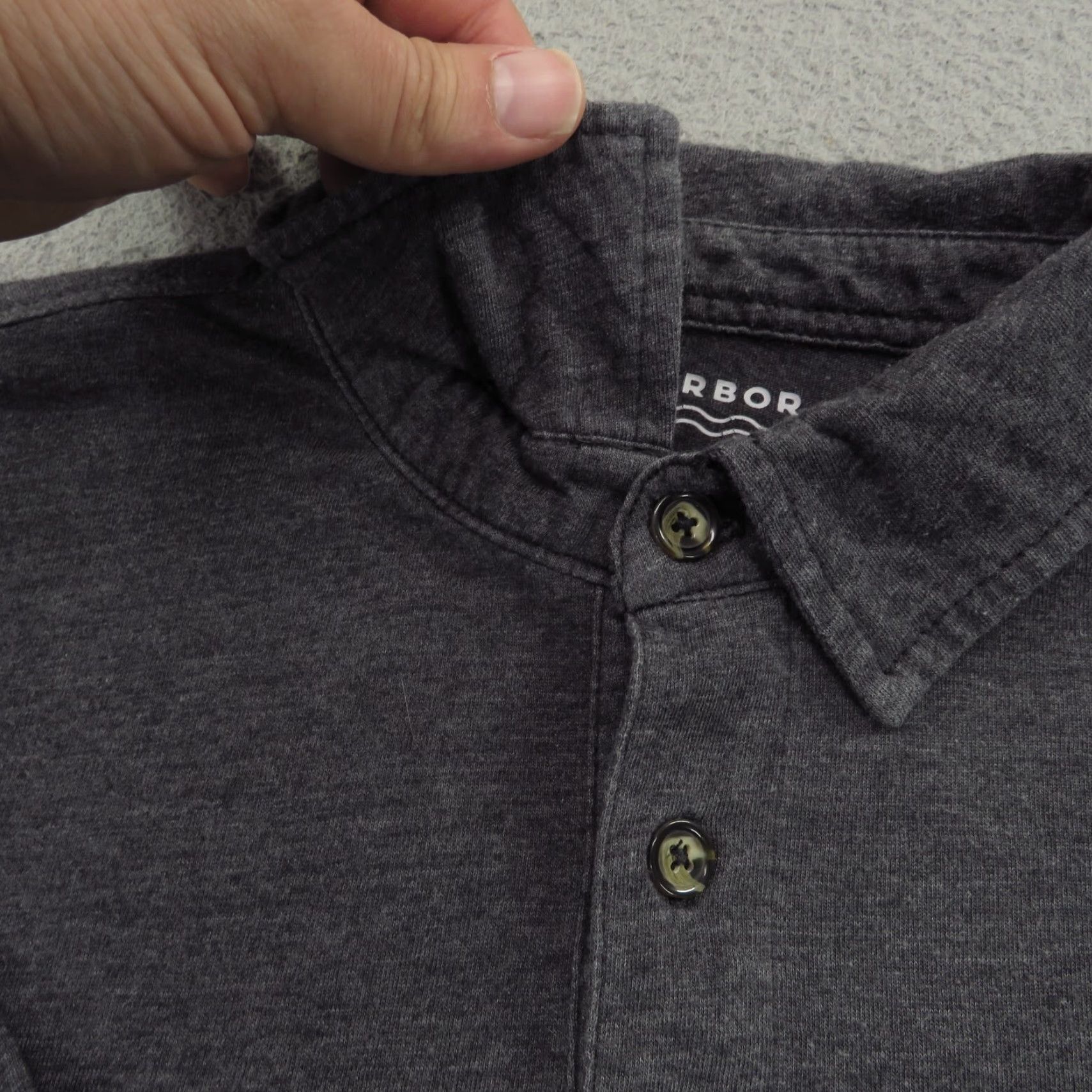 Vintage Fair Harbor Polo Shirt Mens Large Grey Charcoal Heather Short Sleeve Surf Beach Size US L / EU 52-54 / 3 - 4 Thumbnail