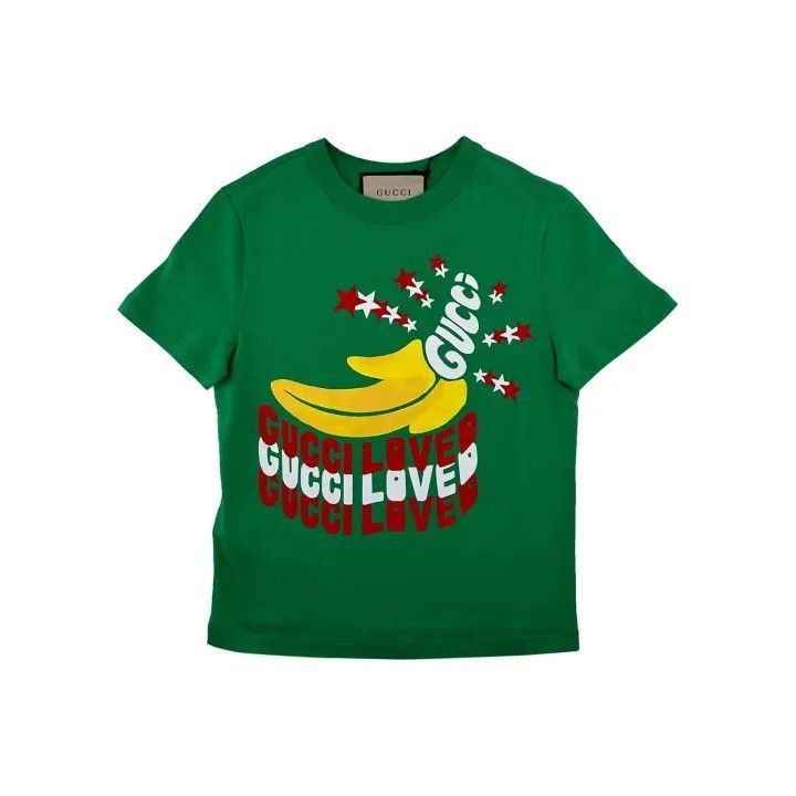 Gucci Gucci FW24 Green Letter Print T-shirt-2507 Size XS / US 0-2 / IT 36-38 - 1 Thumbnail