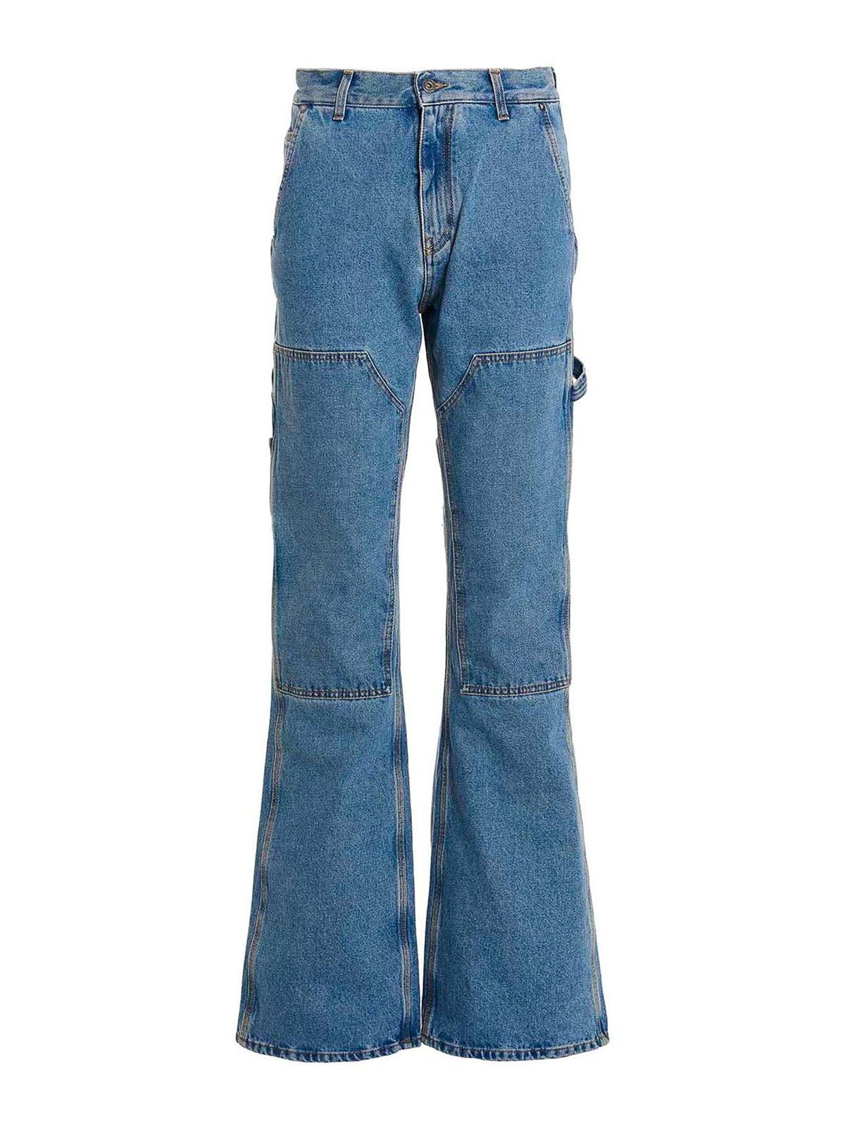 Flare Carpenter Jeans in Medium Blue