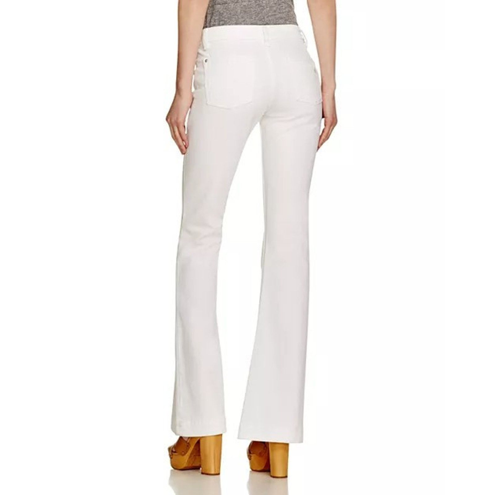 DL1961 DL1961 "Joy" 4 Way 360 High Rise Flare Jeans White Size 24 Size 24" / US 00 / IT 34 - 3 Thumbnail