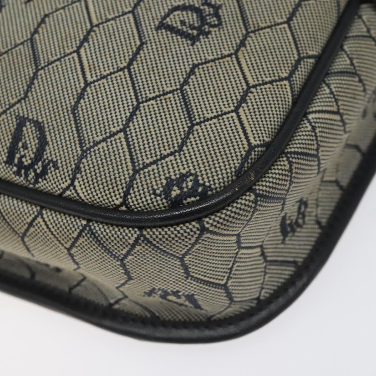 Dior DIOR Honeycomb Canvas Shoulder Bag Gold Navy Size ONE SIZE - 14 Thumbnail