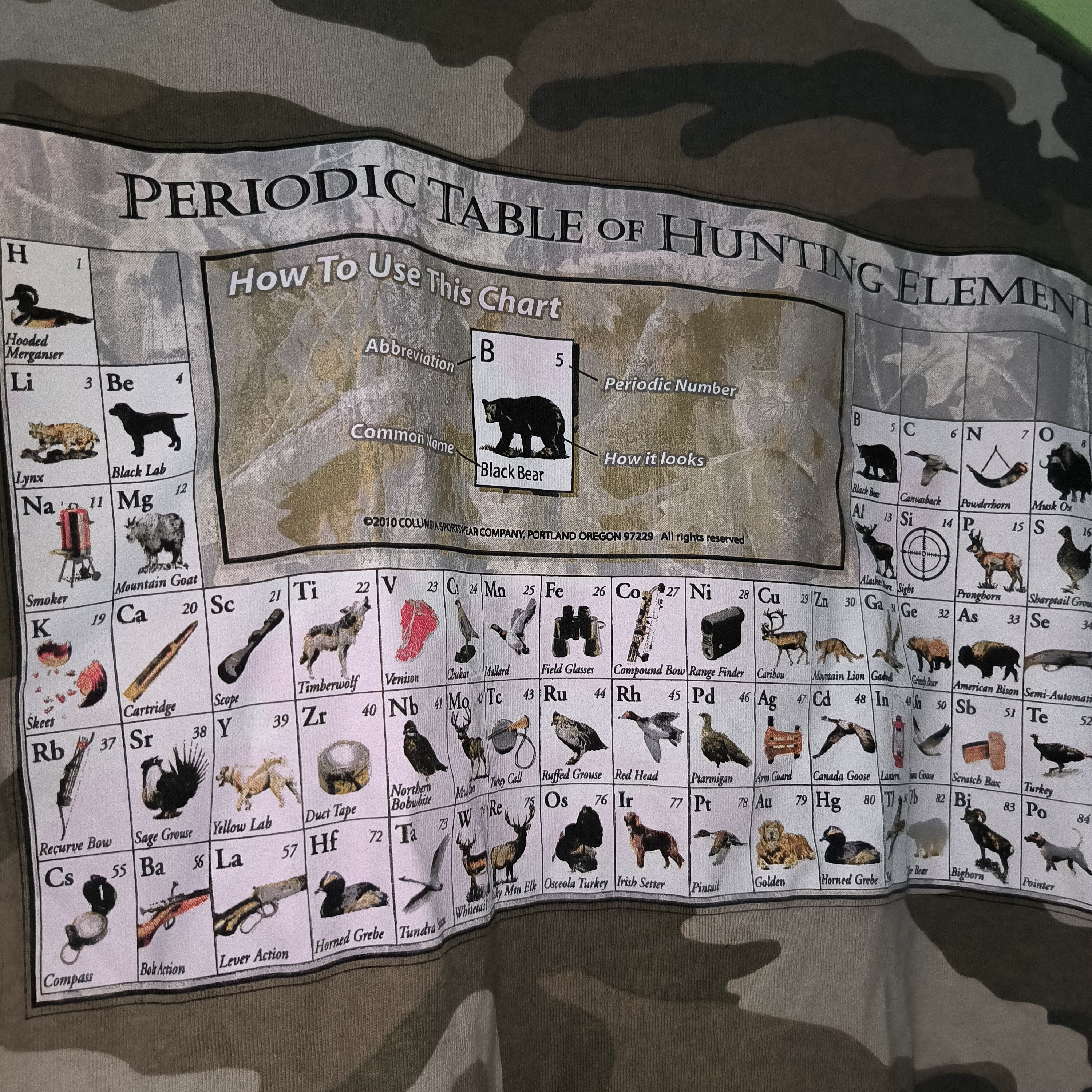 Columbia Columbia Camo Periodict Table Of Hunting Element Size US M / EU 48-50 / 2 - 2 Thumbnail