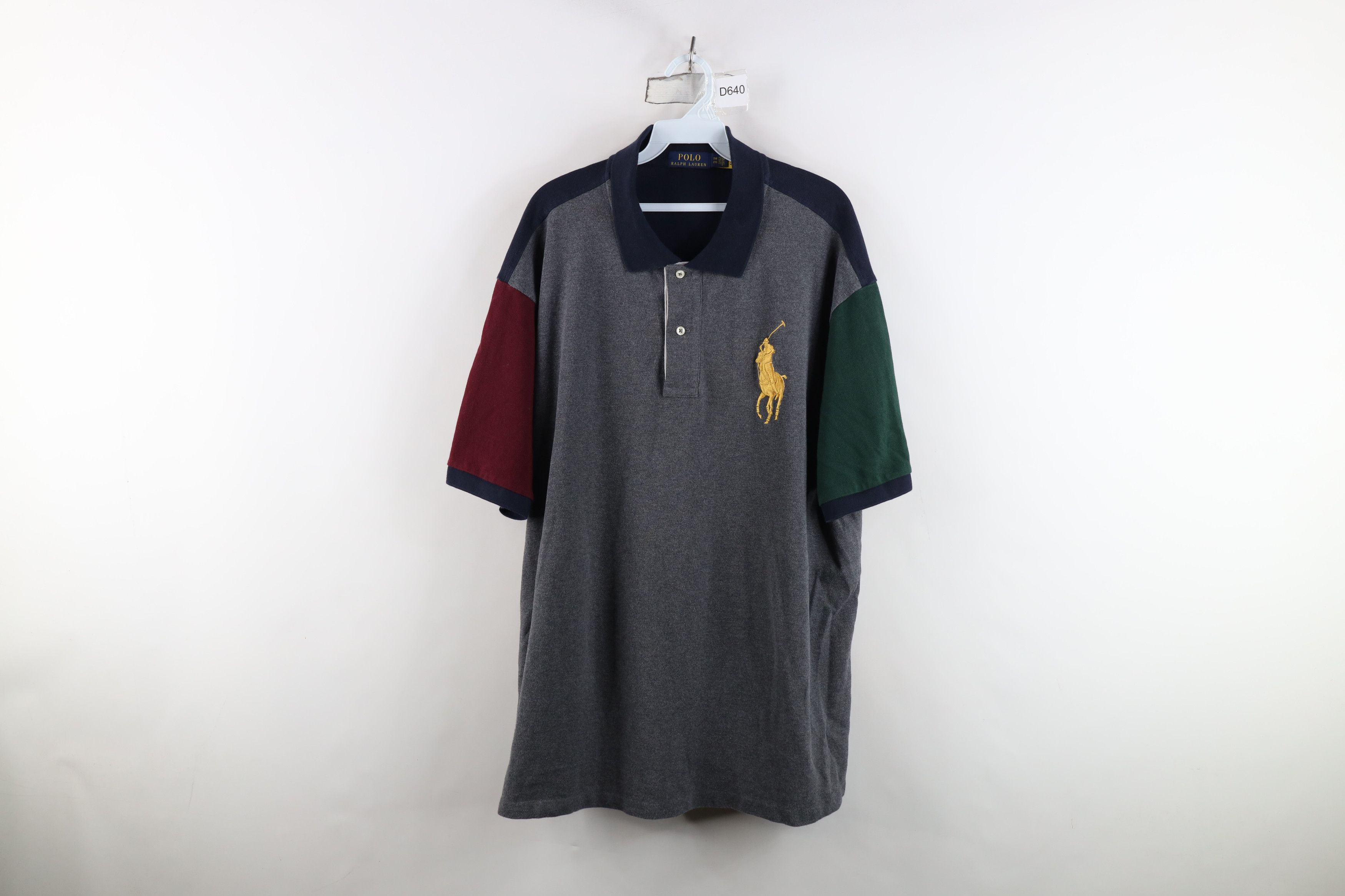 Ralph Lauren Vintage Y2K Ralph Lauren Block Big Pony Collared Polo Shirt Size US XXL / EU 58 / 5 - 1 Thumbnail