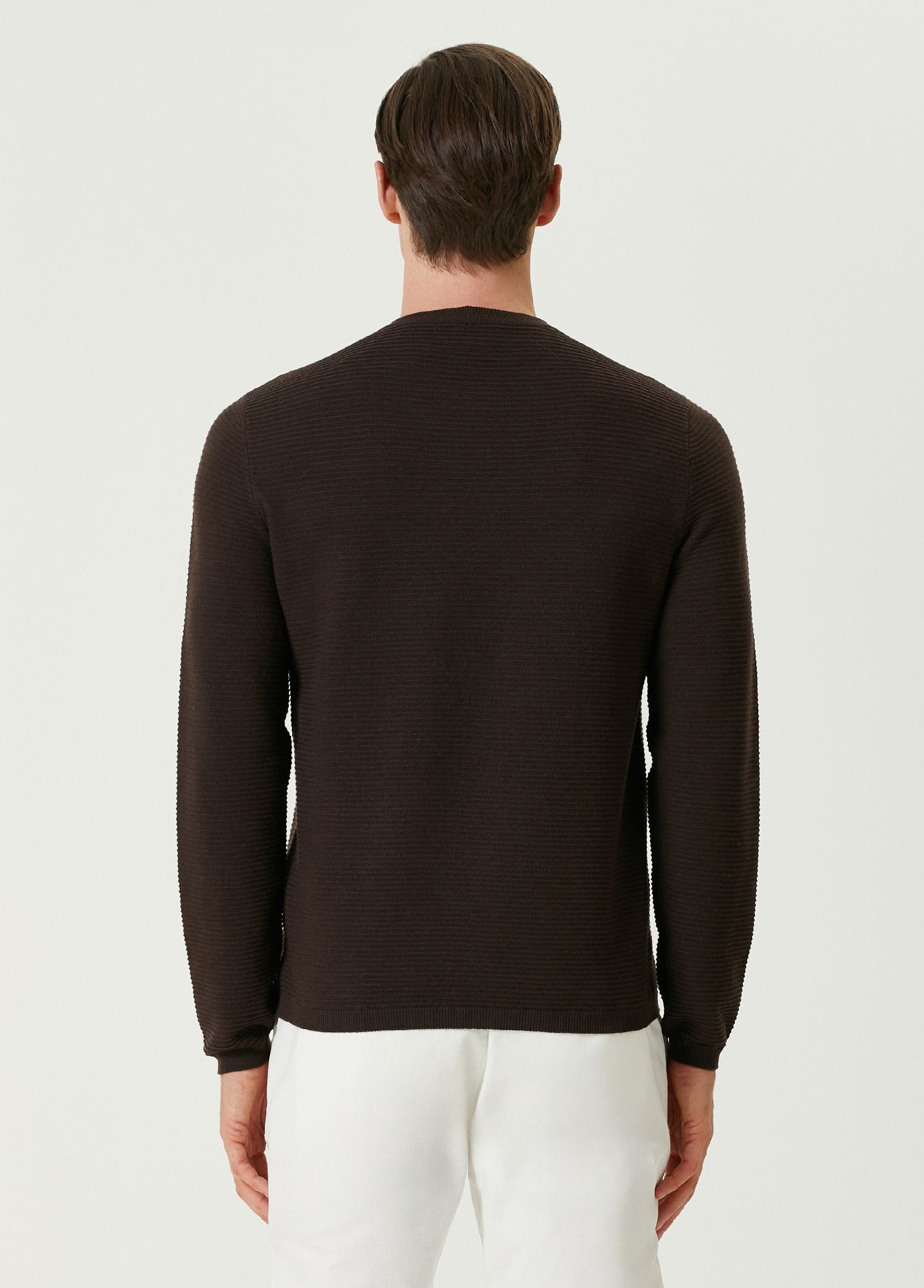 Giorgio Armani GIORGIO ARMANI mainline brown logo wool sweater XL Size US XL / EU 56 / 4 - 4 Thumbnail