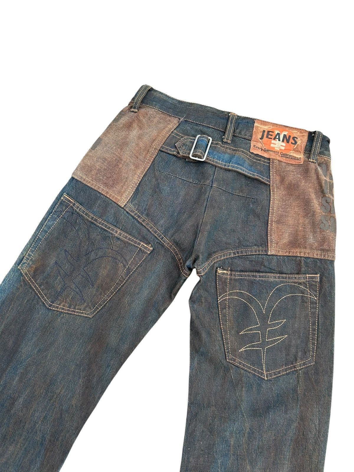 Kapital VINTAGE MICHIKO KOSHINO YEN RUSTY BUCKLE BACK DENIM JEANS Size US 27 - 5 Thumbnail