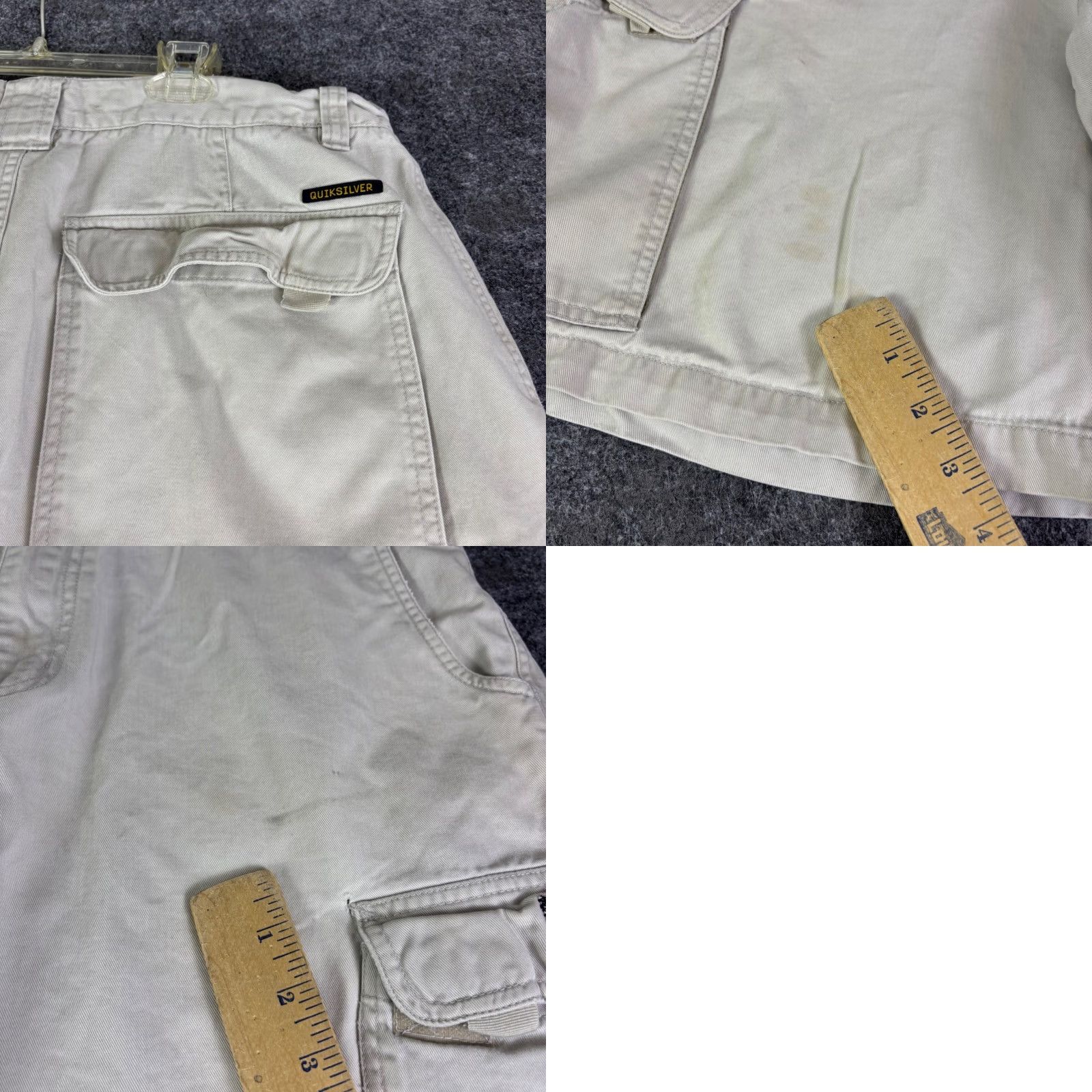Quiksilver Quiksilver Cargo Shorts Size 36 Men Beige Cotton Twill Relaxed Cotton Cargo Pocket 90s Vintage Incel? Size US 36 / EU 52 - 8 Thumbnail