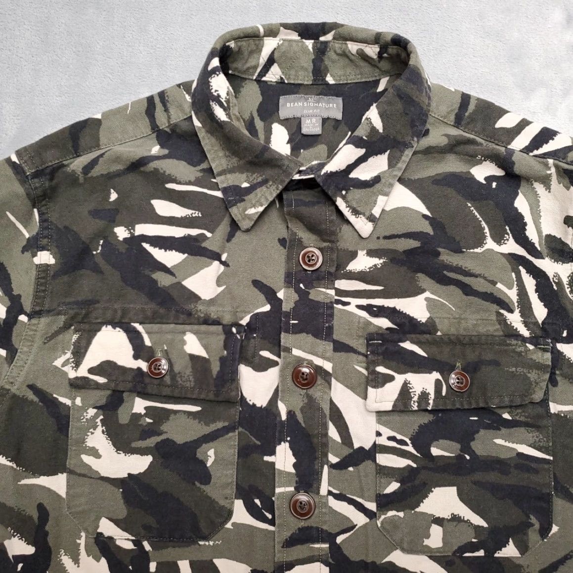 Vintage VINTAGE LL Bean Shirt Men Medium Green Camo Signature Slim fit Chamois Flannel 90s Retro Size US M / EU 48-50 / 2 - 3 Thumbnail