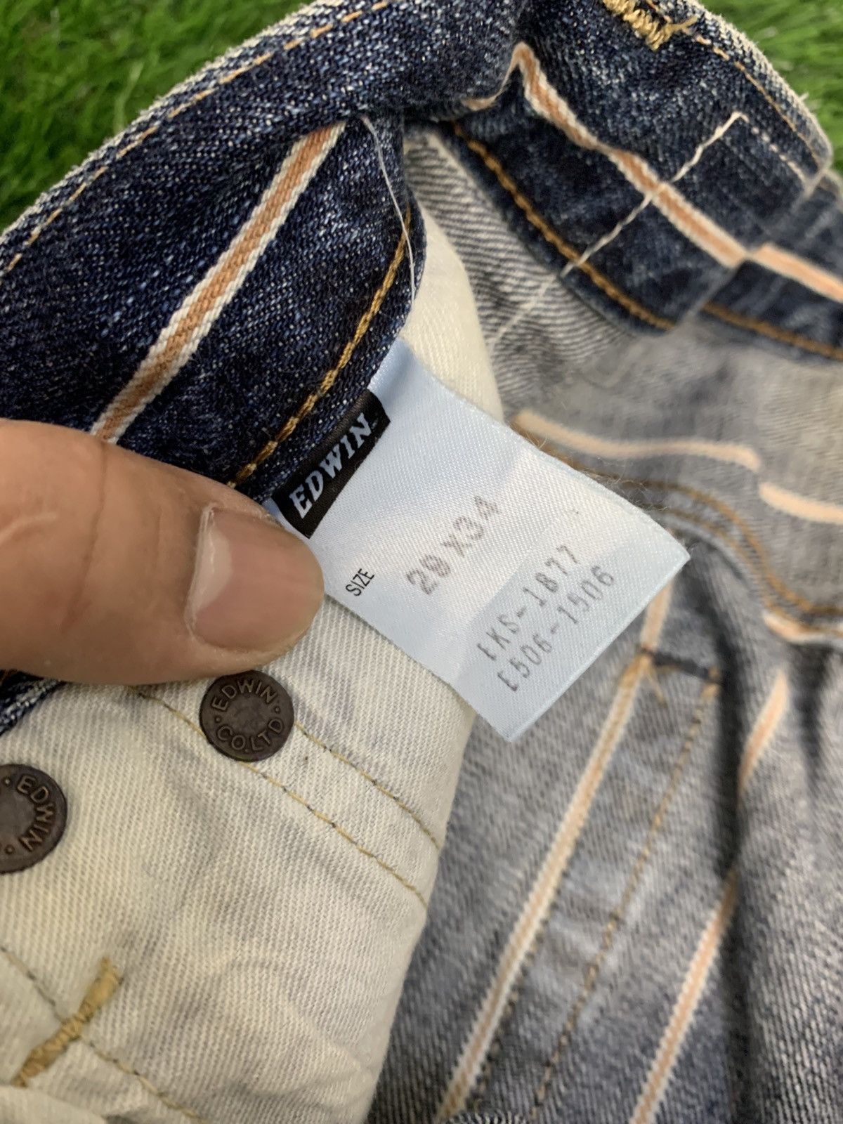 Edwin × Japanese Brand × Vintage Vintage Edwin Selvedge 13oz Grand Blue denim Size US 29 - 10 Thumbnail