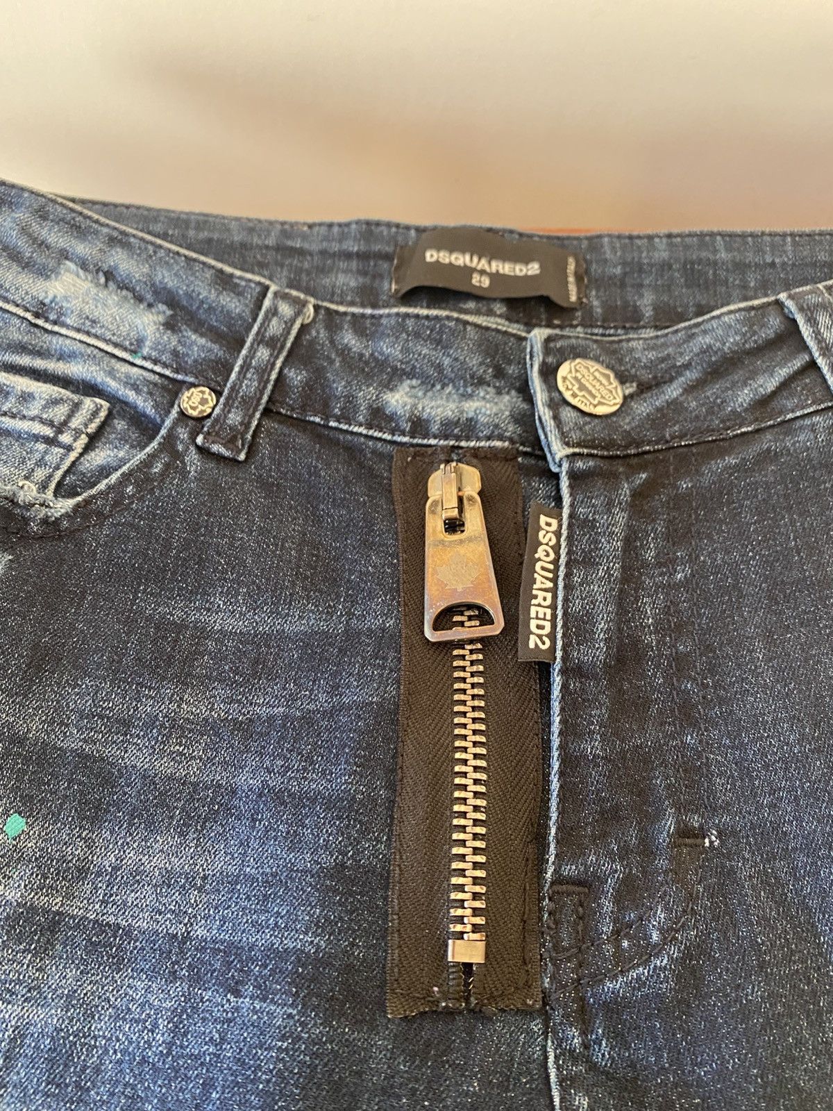 Dsquared2 Spray Paint DS2 Dark Blue Jeans Size US 29 - 2 Thumbnail