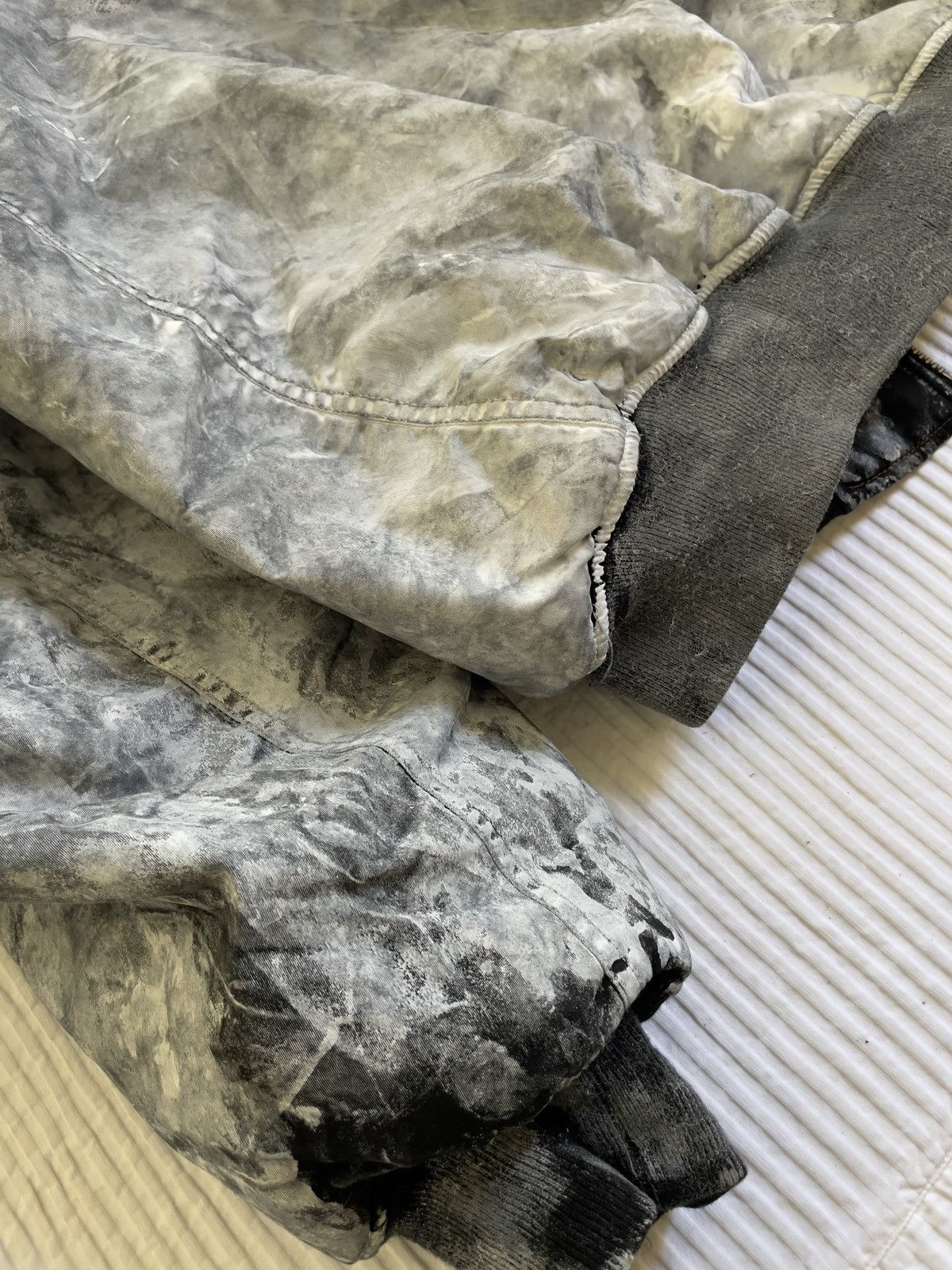 Handmade Snow Camo Bomber Jacket Size US XL / EU 56 / 4 - 18 Thumbnail