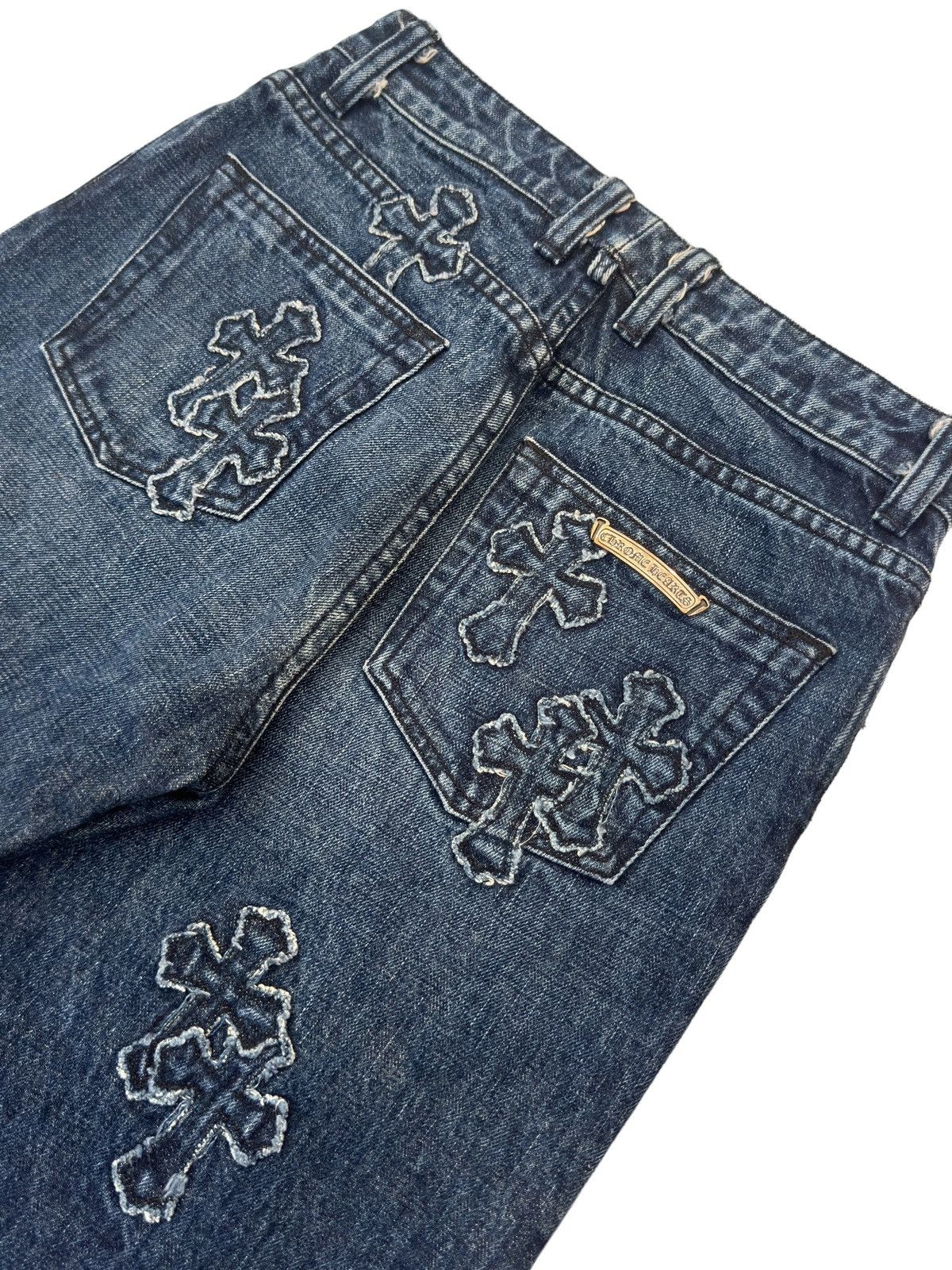 Chrome Hearts Chrome Hearts Denim Cross Patch On Denim Jeans Size 25" / US 0 / IT 36 - 7 Thumbnail