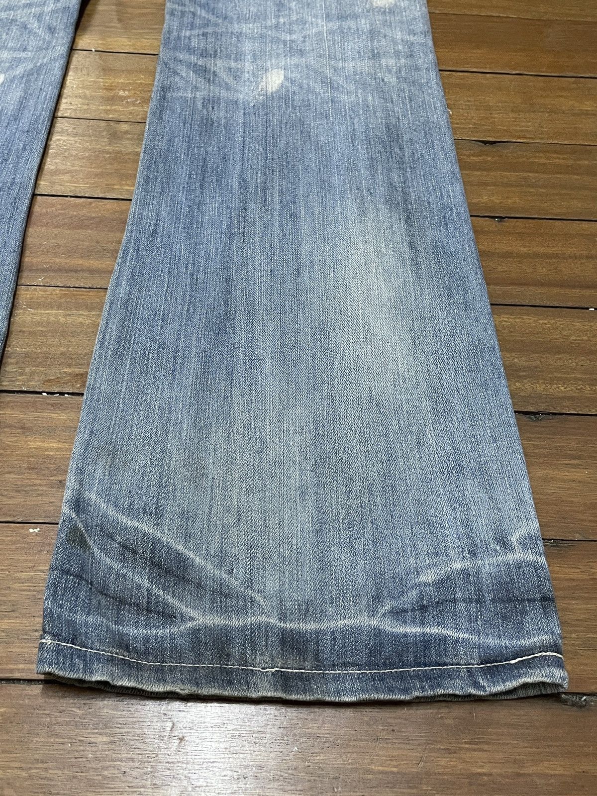 14th Addiction Rare Design Vintage Japanese Brand Cook Flared Jeans 1990s Size US 34 / EU 50 - 8 Thumbnail
