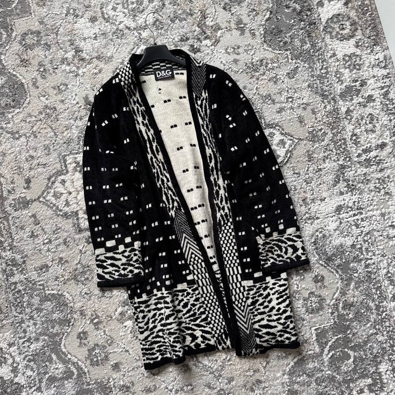 Dolce & Gabbana Dolce Gabbana Vintage Wool Abstract Knitted Sweater Cardigan Size L / US 10 / IT 46 - 2 Thumbnail