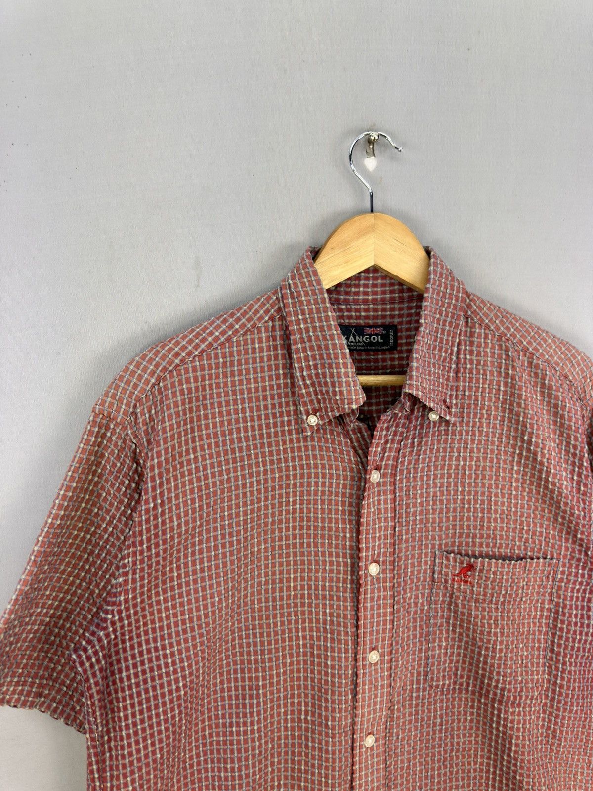 Kangol Kangol England Mini Check Flannel Shirt Short Sleeve Size US L / EU 52-54 / 3 - 2 Thumbnail