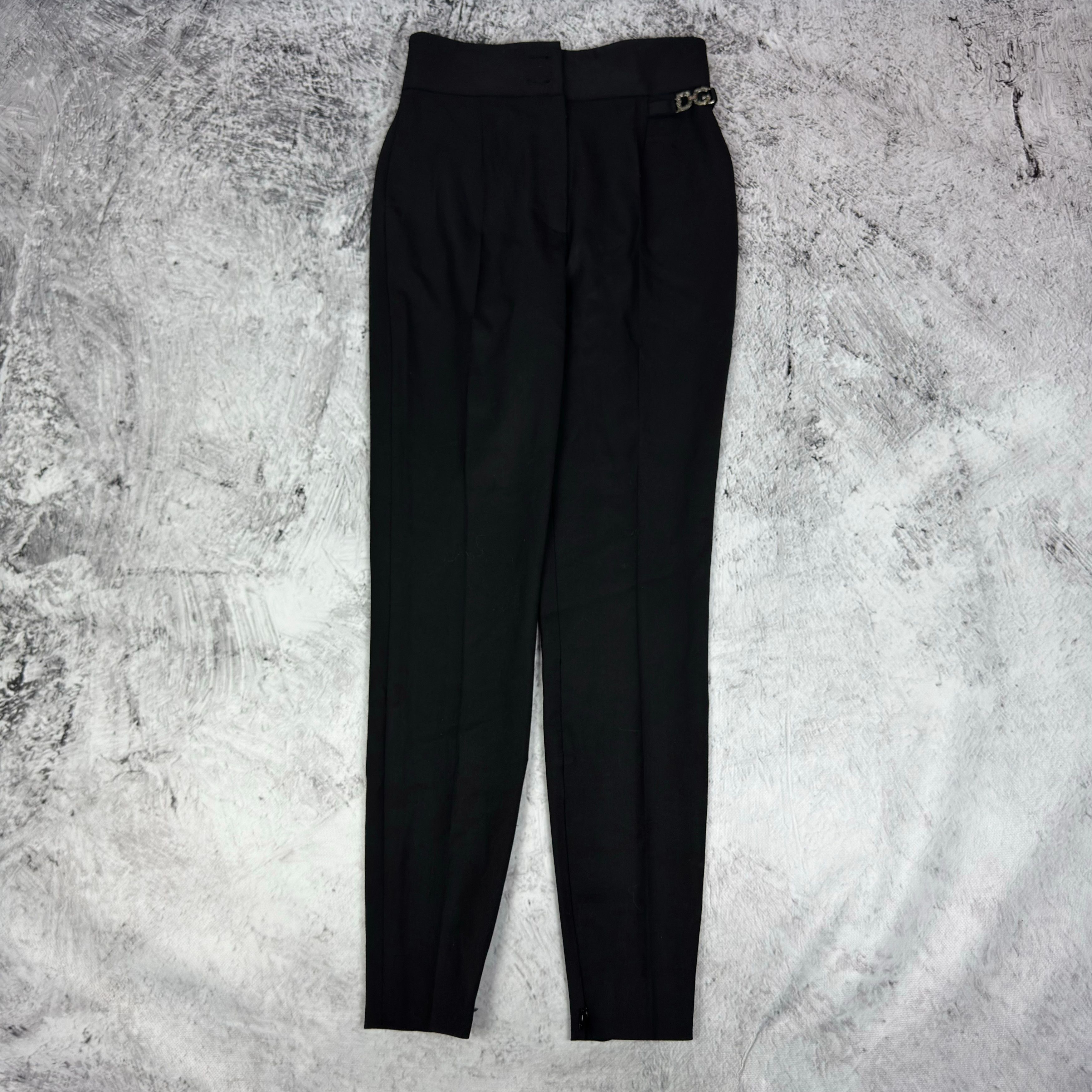 Dolce & Gabbana Dolce & Gabbana Women's Black Lana Wool Stretch Dress Pant Size 30" / US 8 / IT 44 - 1 Thumbnail