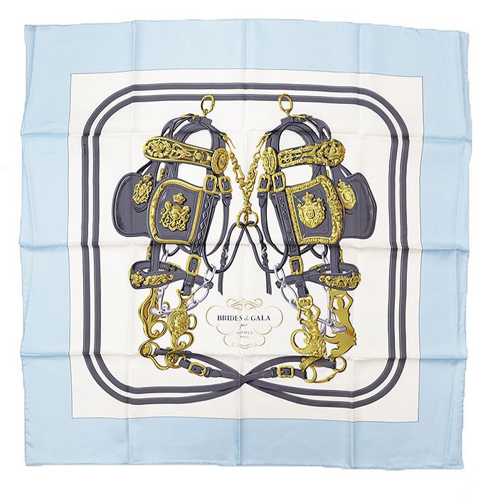 Hermes Hermès Brides de Gala Carré90 Silk Scarf Textile Scarf DUTY FREE for USA