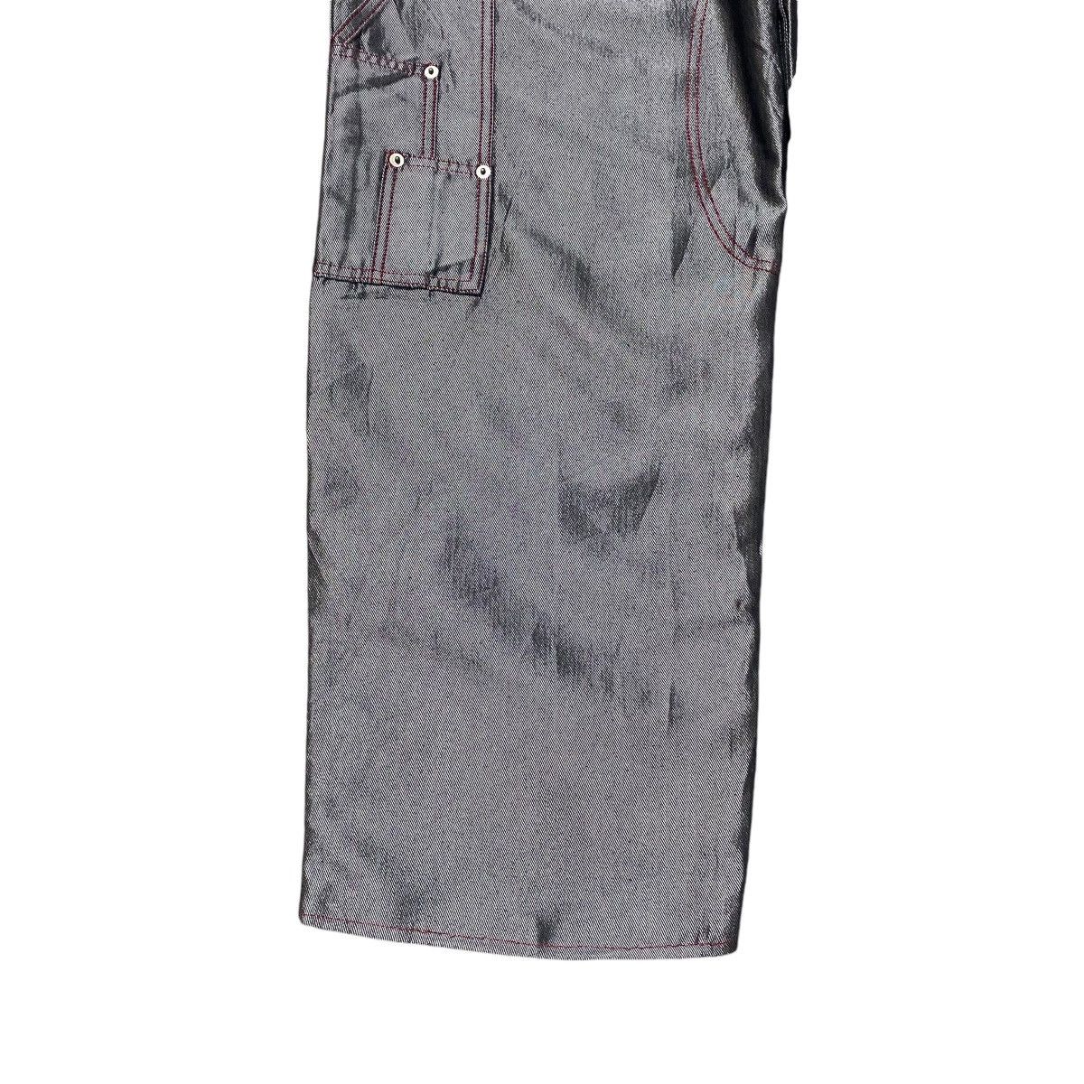 Japanese Brand Vintage Amore Puro Silver Metallic Wide Leg Baggy Jeans Size US 28 / EU 44 - 14 Thumbnail