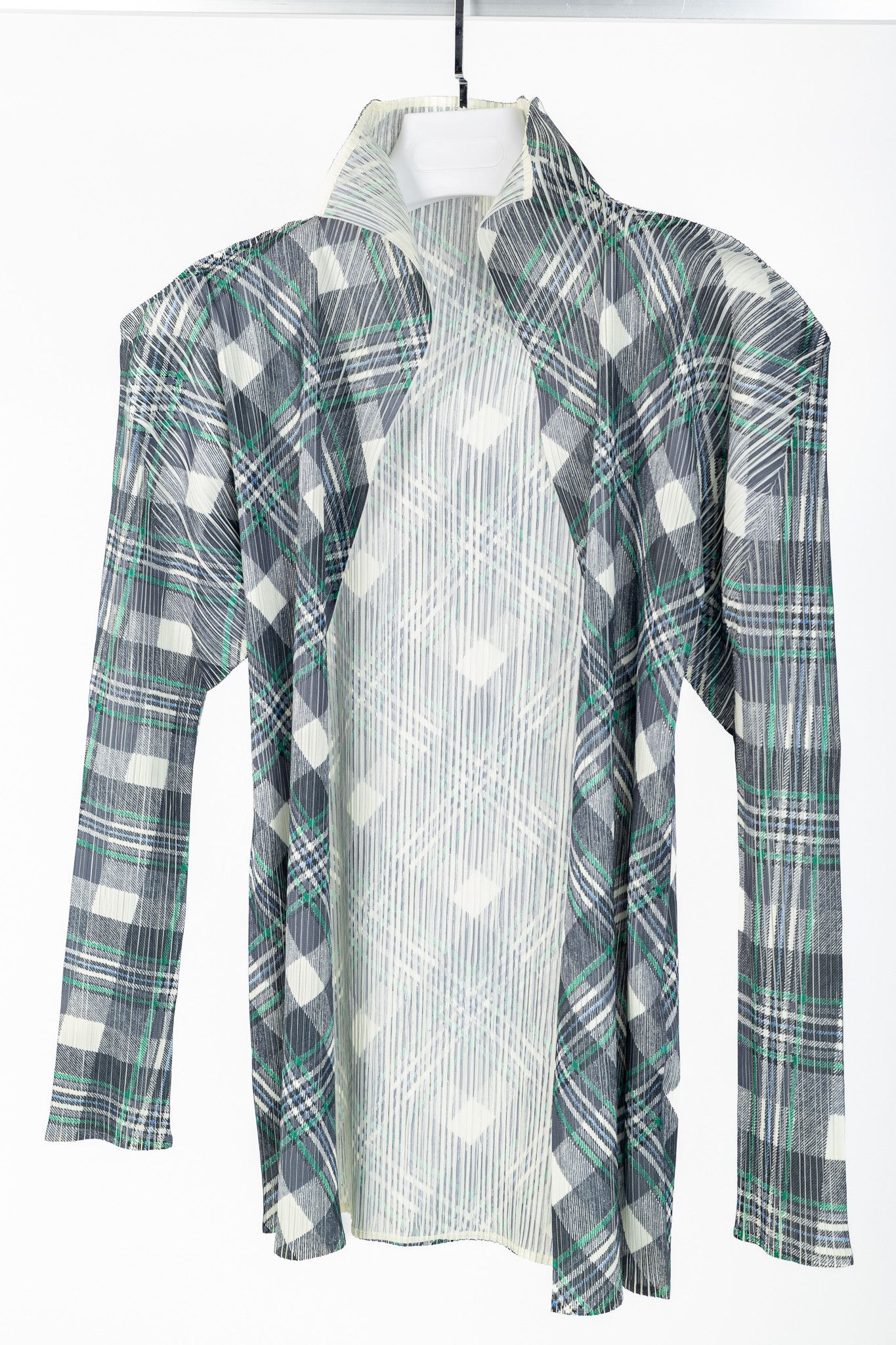 Pleats Please Issey Miyake Pleats Please Issey Miyake Plaid Open-Front Cardigan Size M / US 6-8 / IT 42-44 - 3 Thumbnail