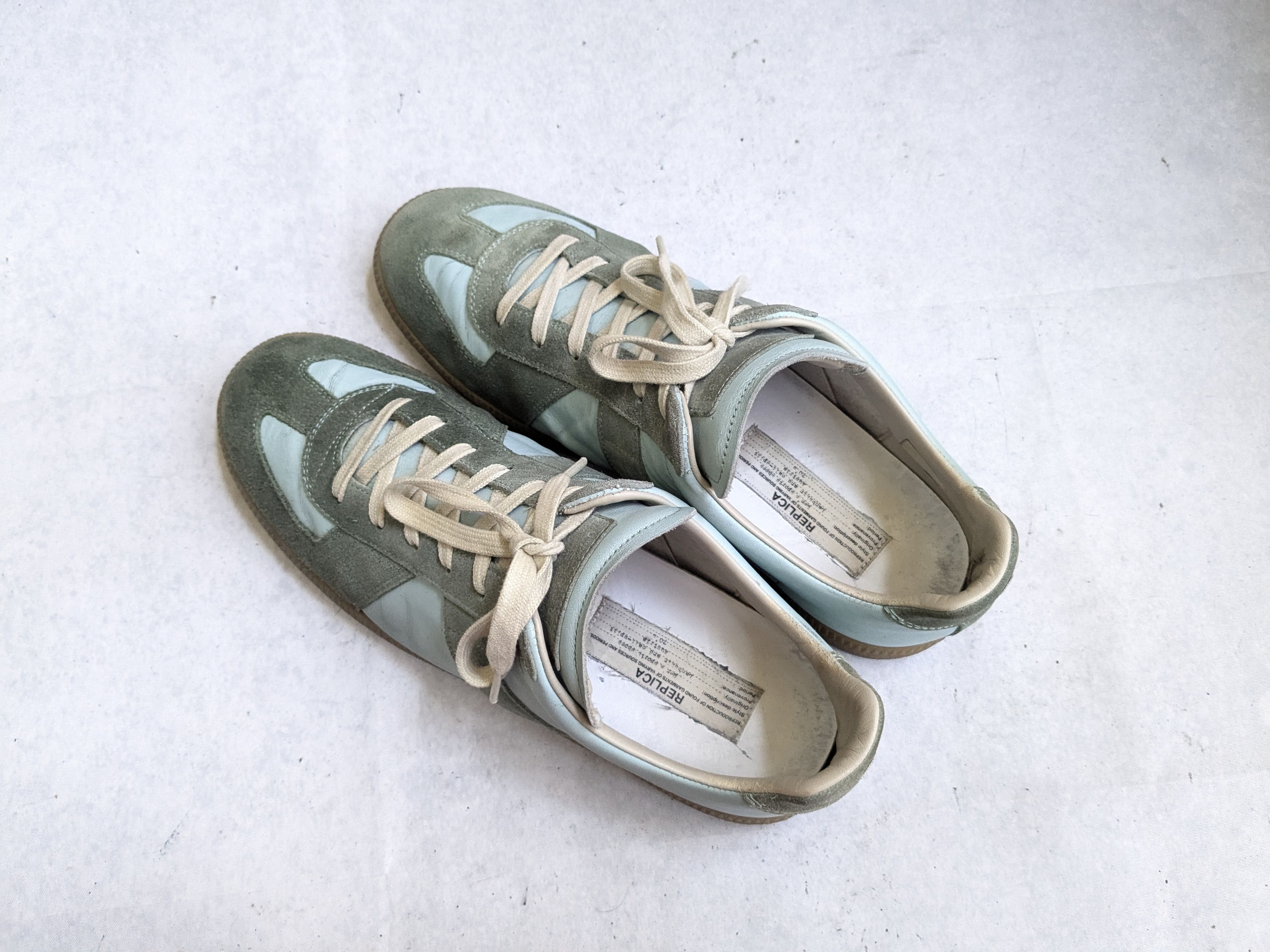 Maison Margiela Maison Margiela Green Replica Sneakers 12 45 Low Tops Size US 12 / EU 45 - 13 Thumbnail