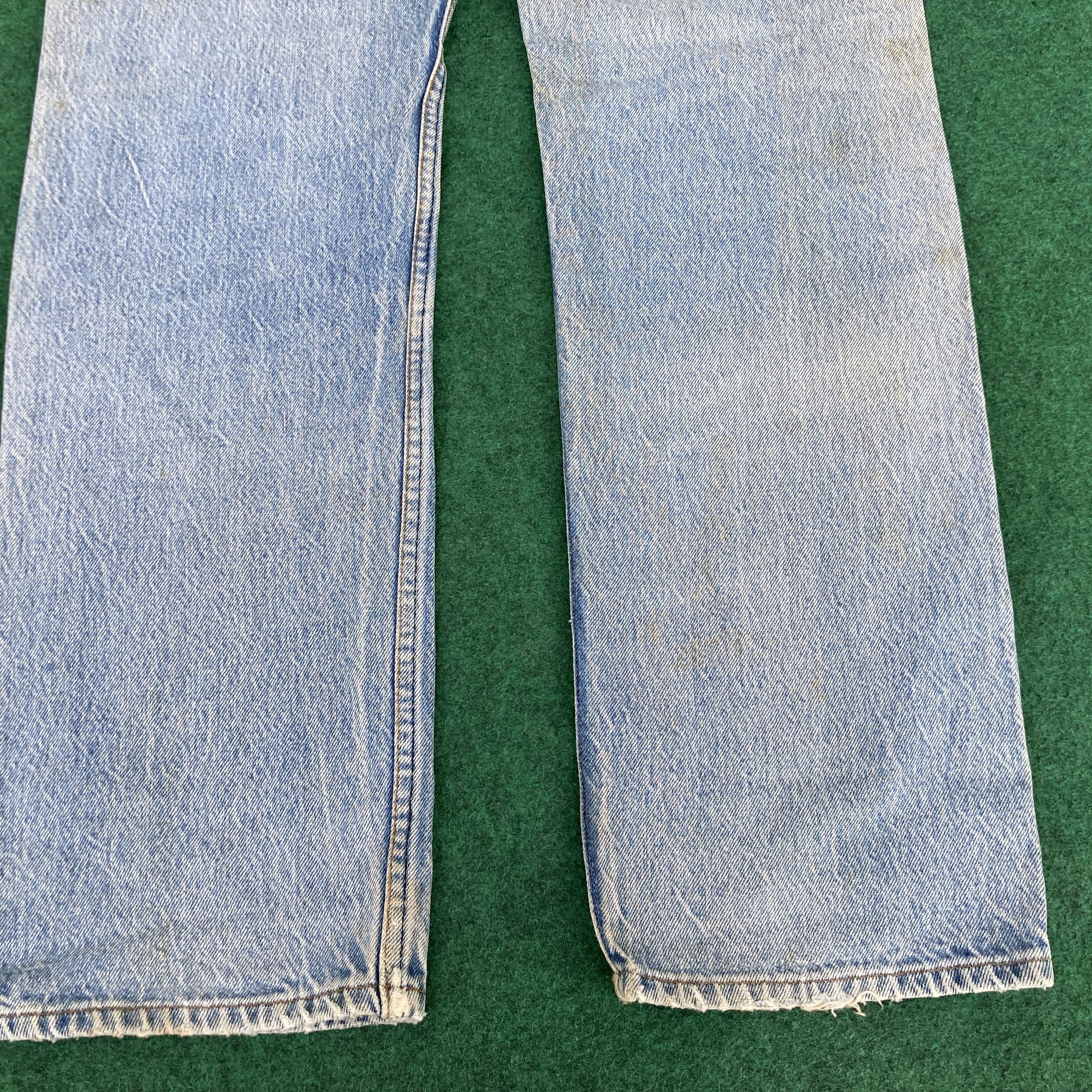 Levi's × Vintage 29x30.5 Vtg Levis 501 Distressed Destroy Ripped Grunge Jeans Size US 29 - 14 Thumbnail
